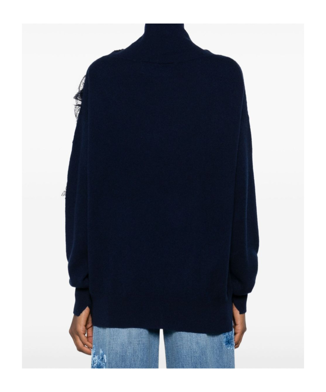 Ermanno Scervino Long-sleeved Sweater In Blue