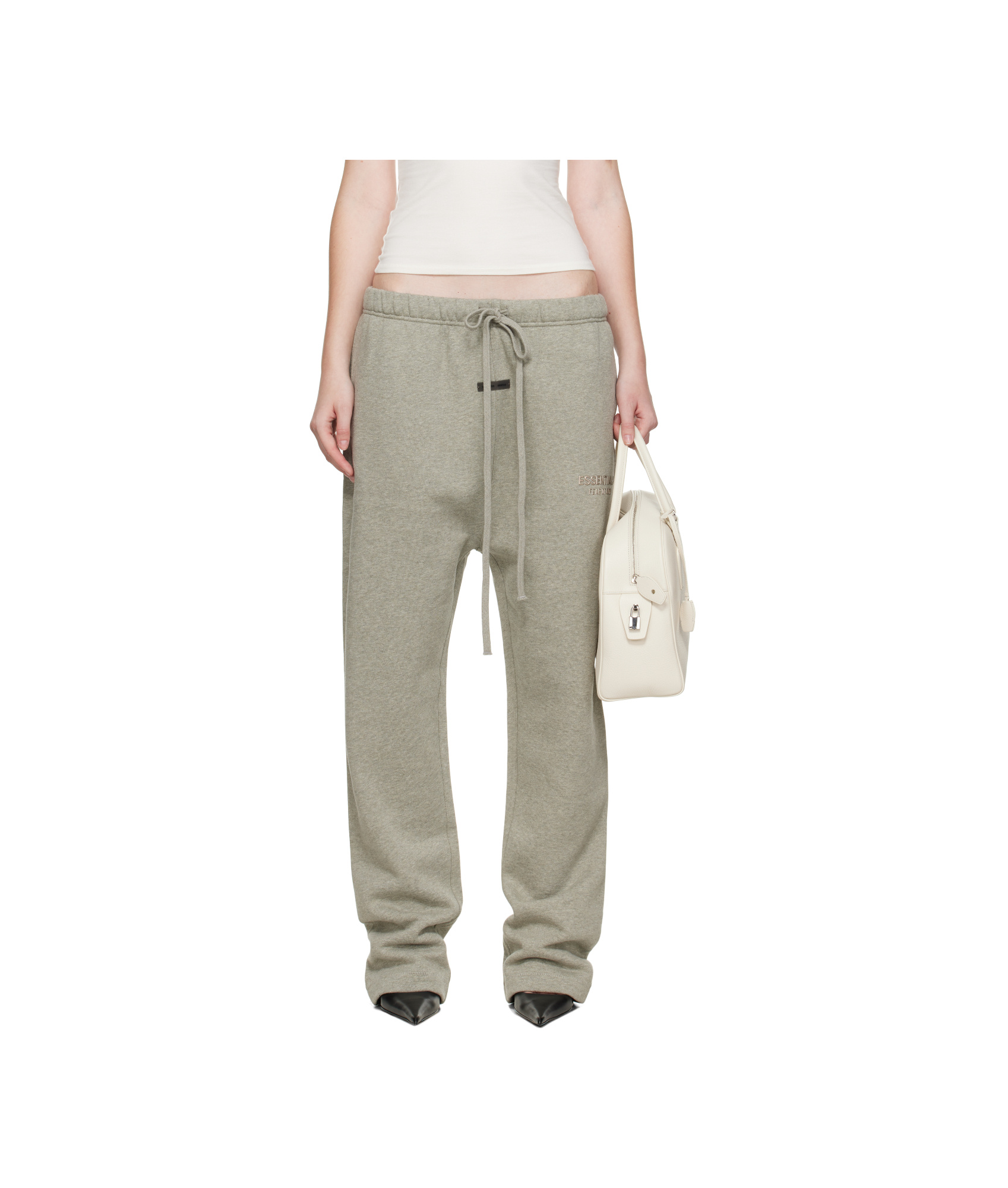 Essentials Logo-banded Track Pants In White