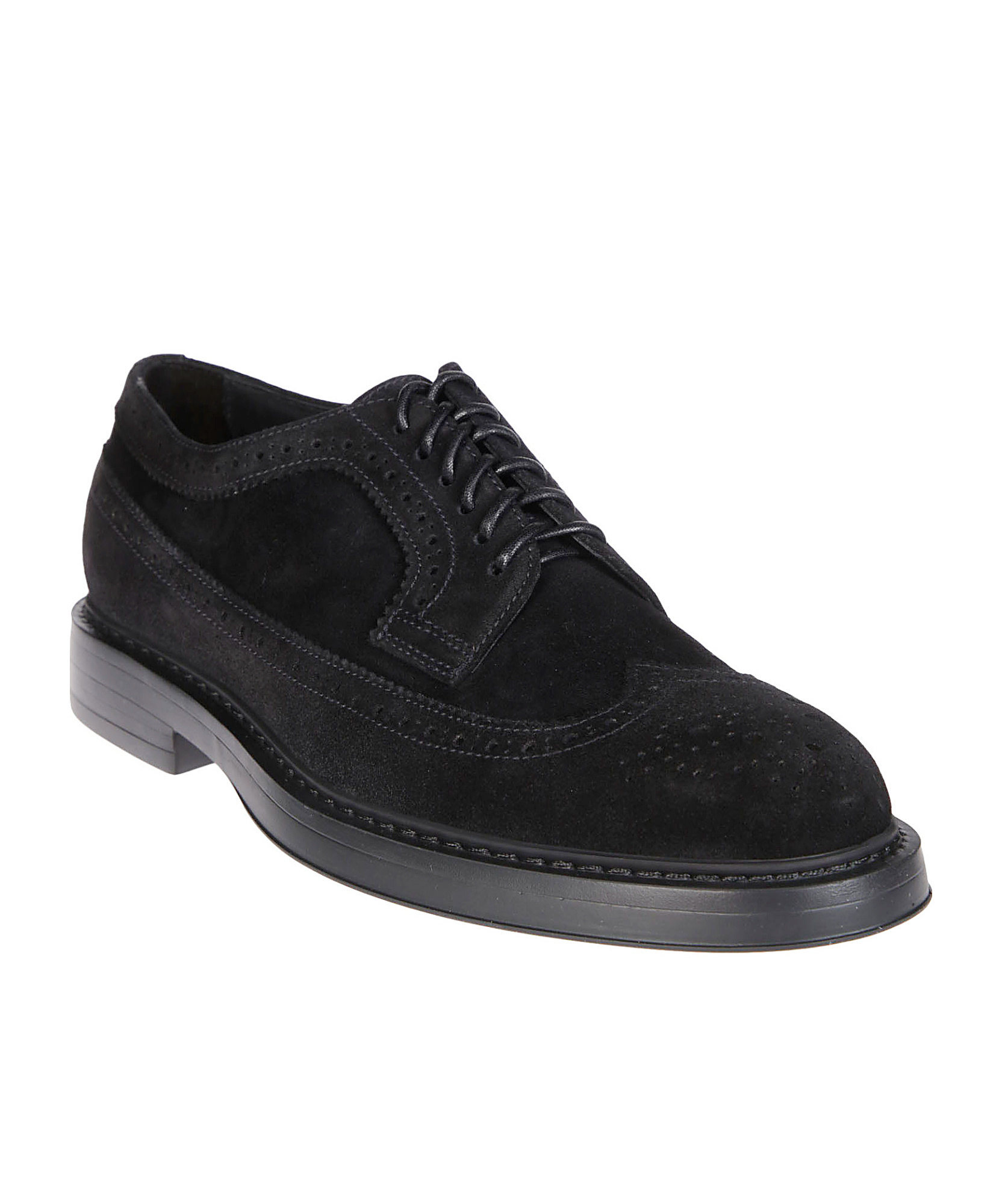 Doucal's Swallowtail Derby Shoes In Black
