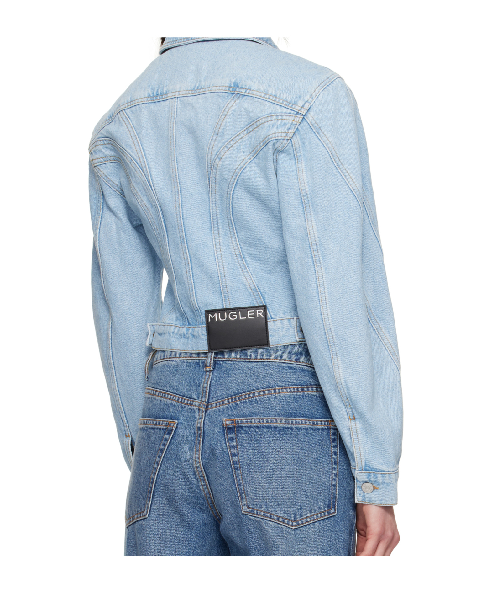Mugler Medium Blue Denim Jacket