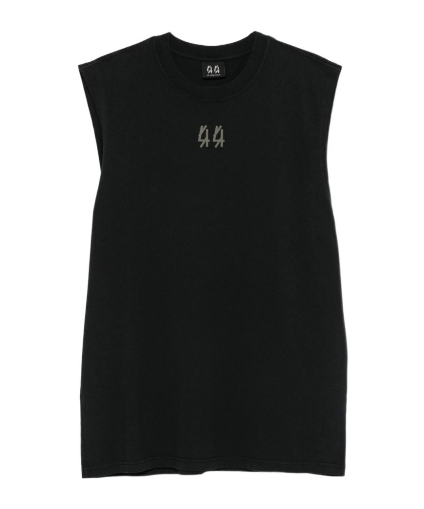 44 Label Group Logo-print Sleeveless Vest In Black
