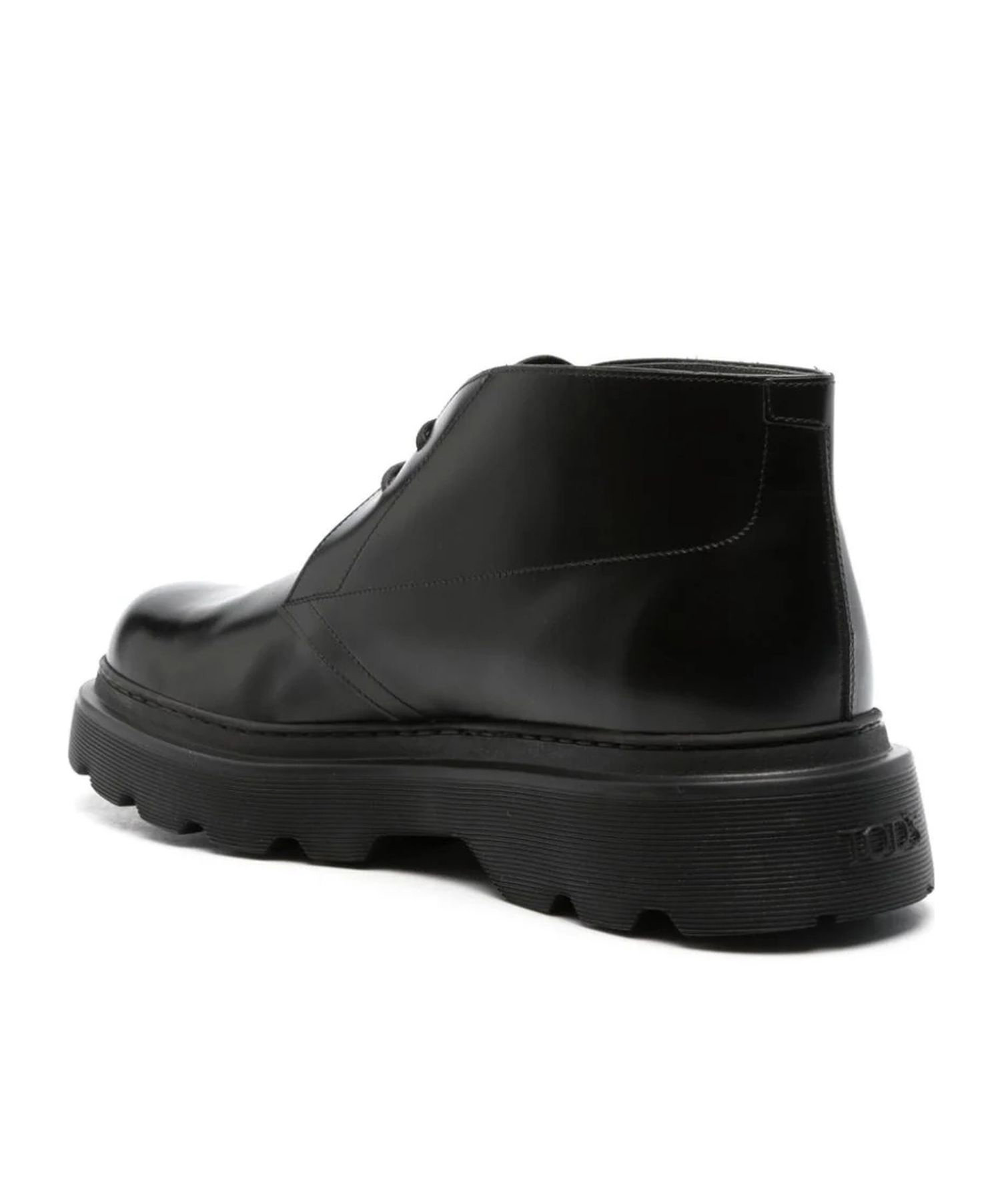 Tod's Round Toe Ankle Boots In Black