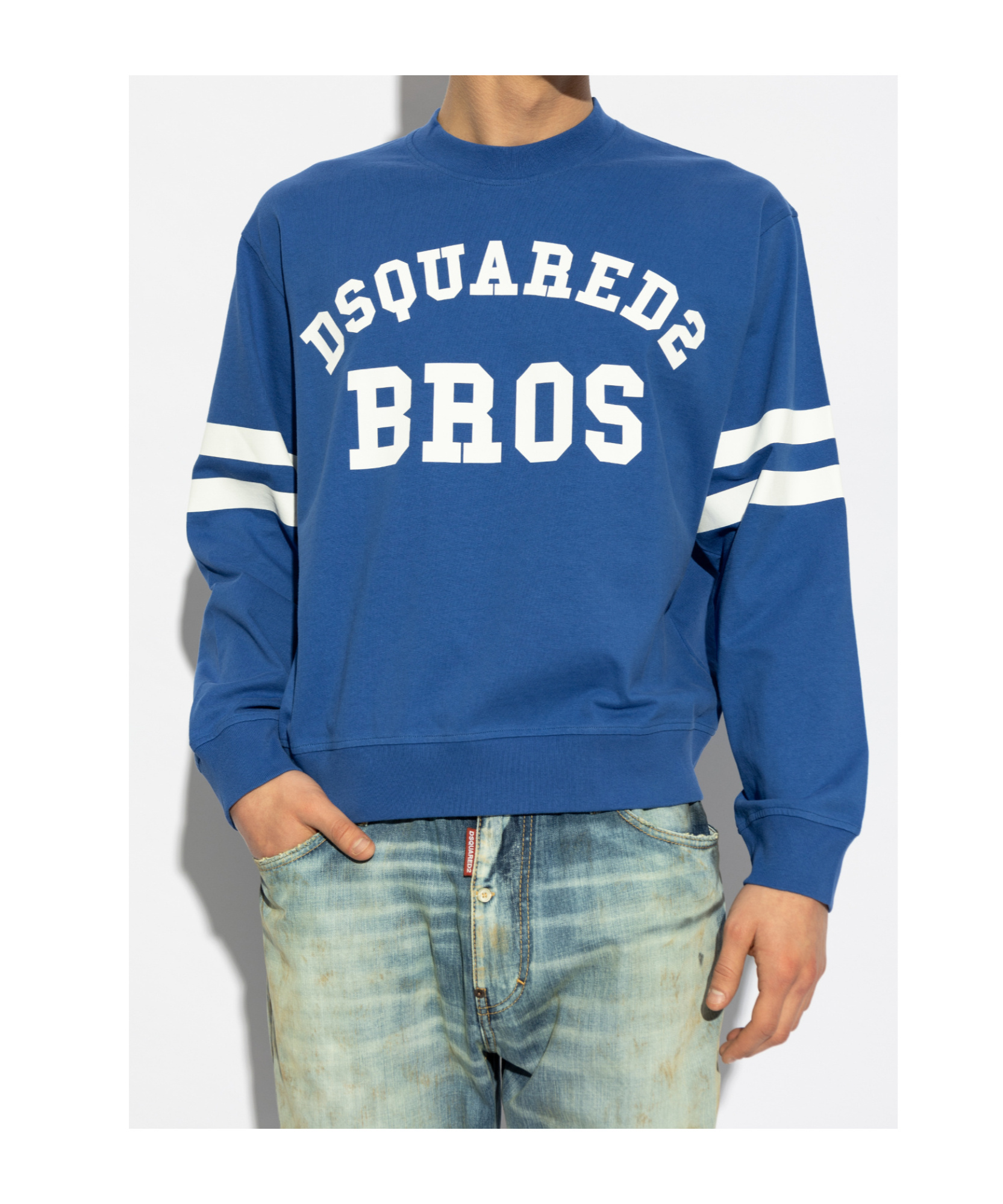 Dsquared2 Long-sleeved Sweater In Blue