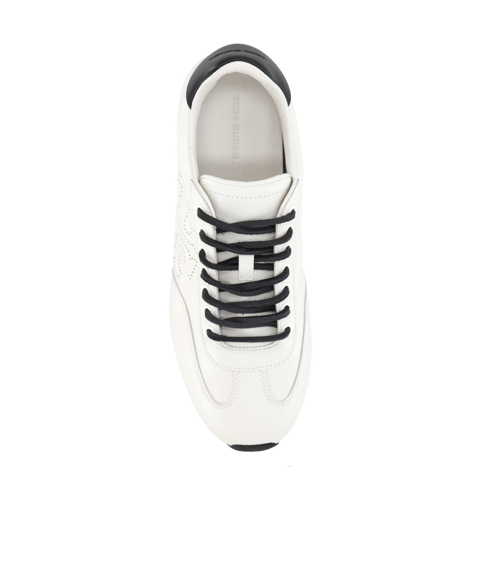 Tory Burch Field Perforated Logo Sneakers In White