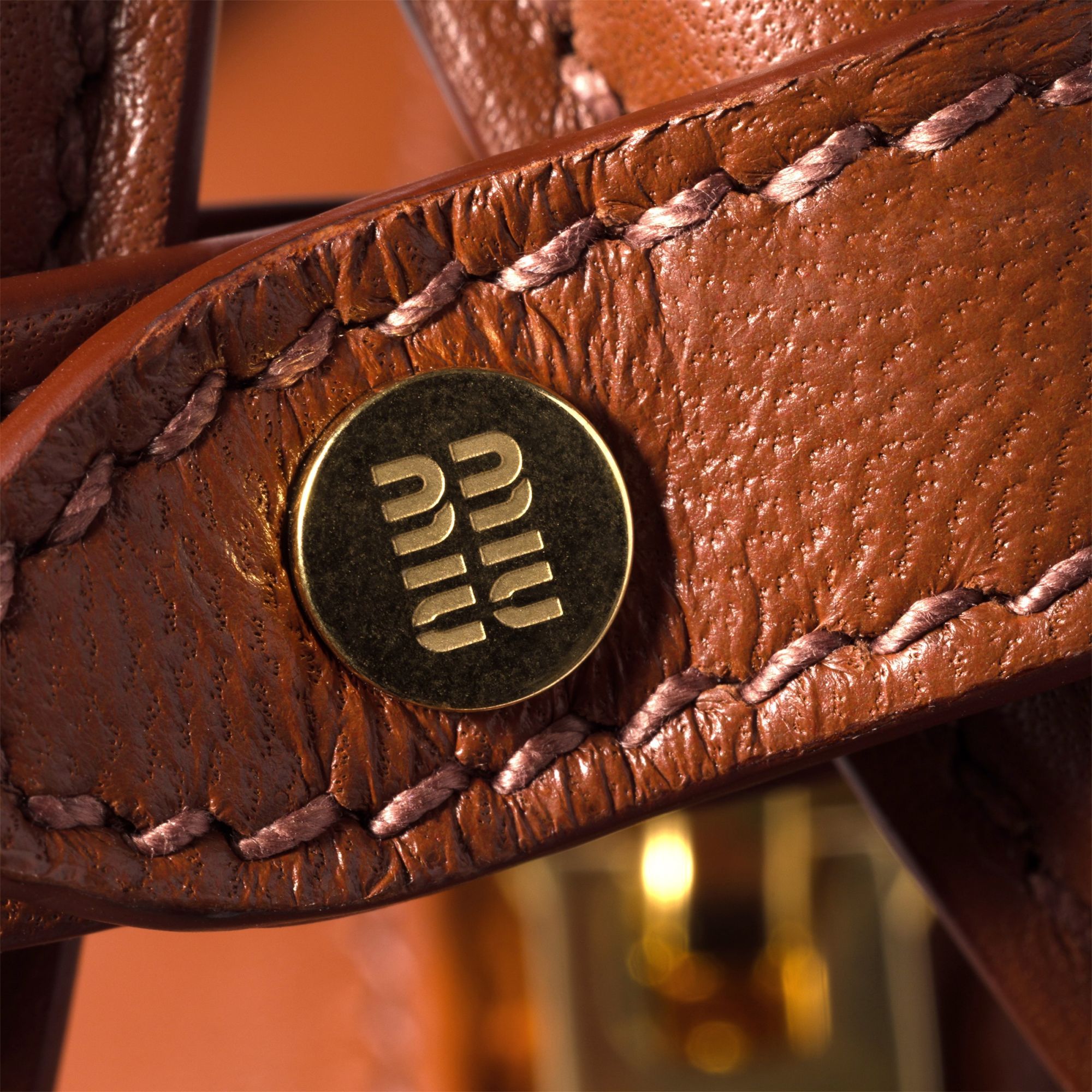 Miu Miu Arcadie Matelassé Nappa Leather Shoulder Bag In Brown