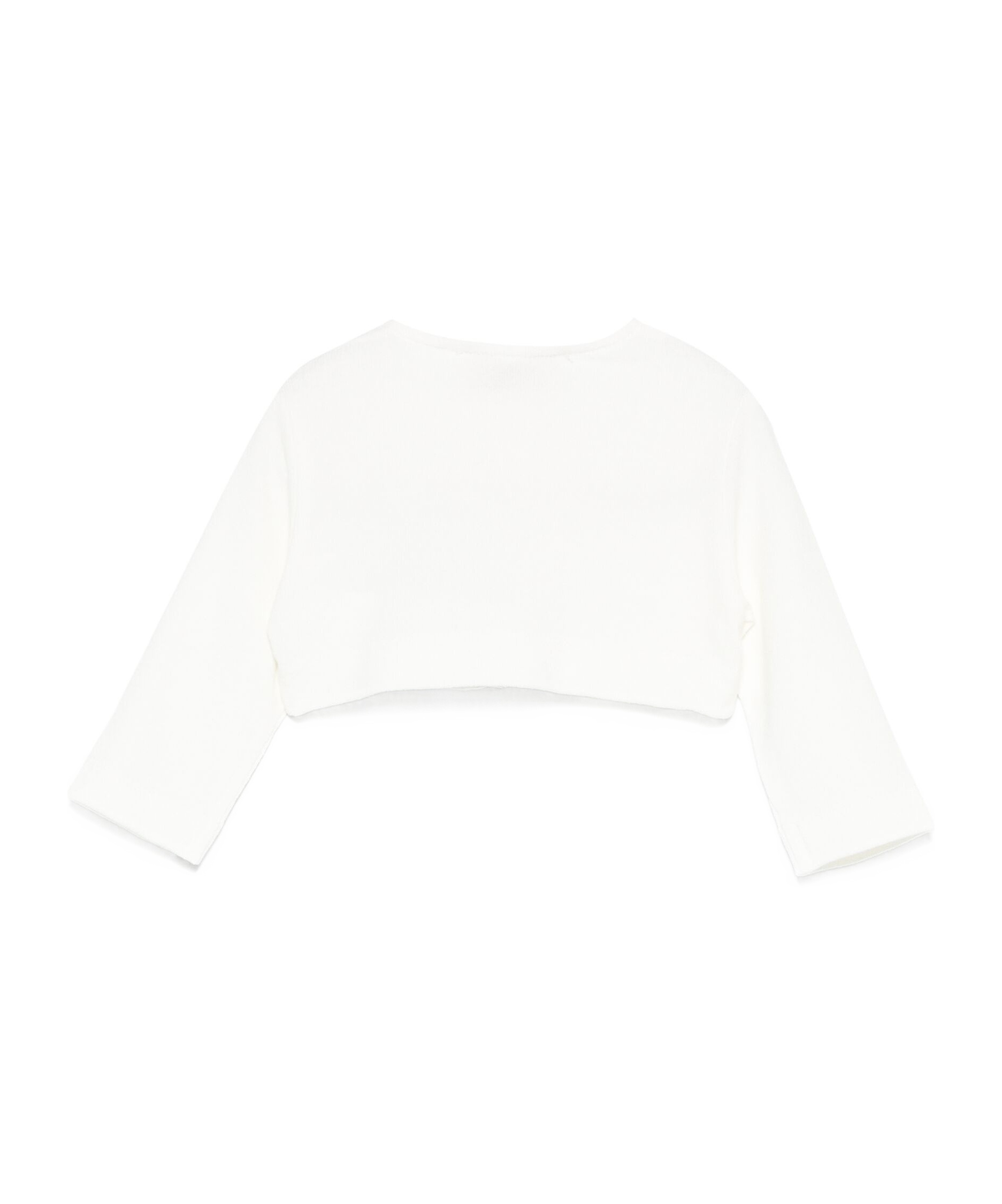Monnalisa Cropped Cardigan In White