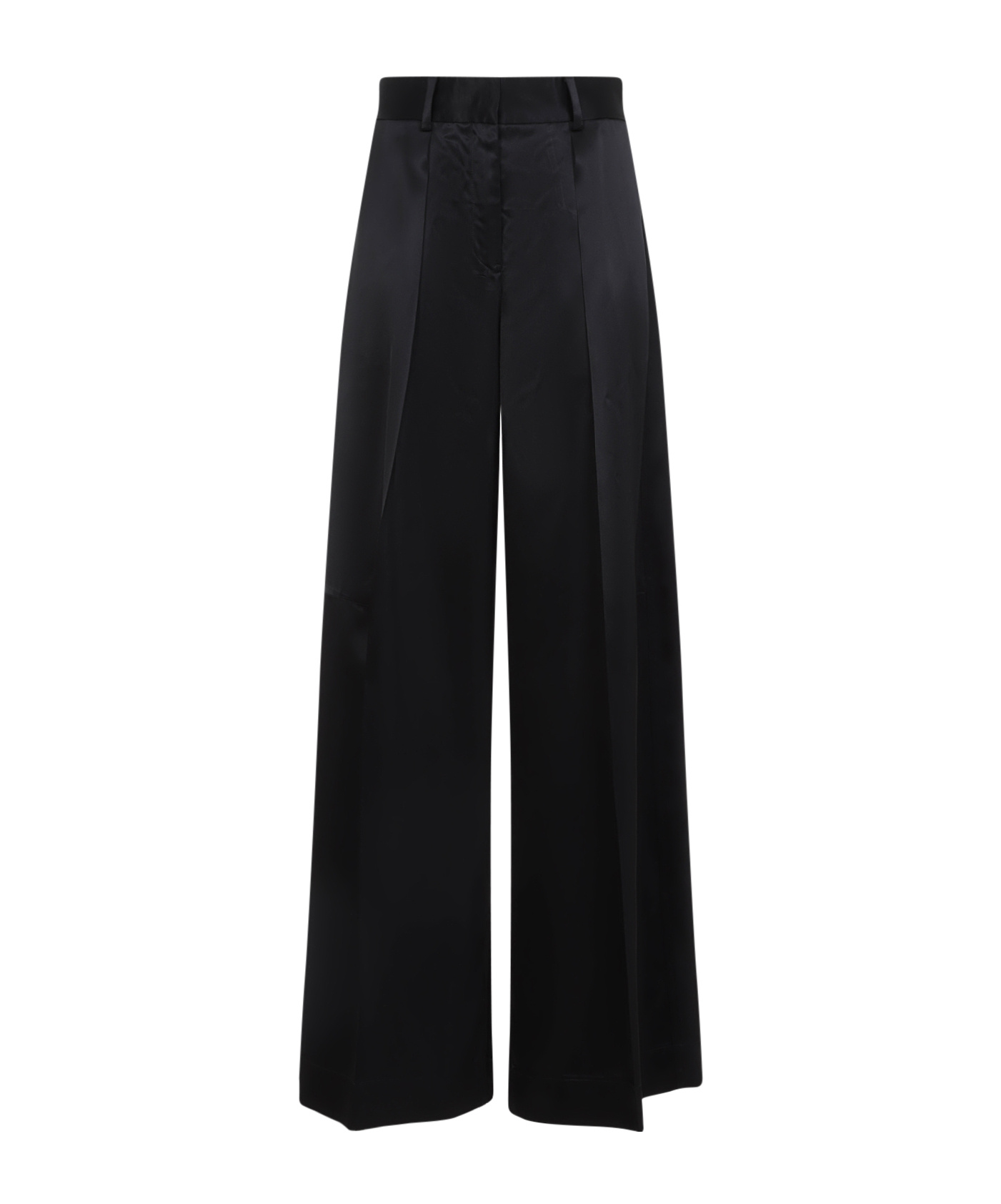 Jil Sander Black Viscose Pants In Black