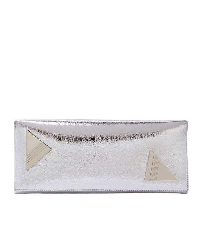 Attico Geometric Clutch In White