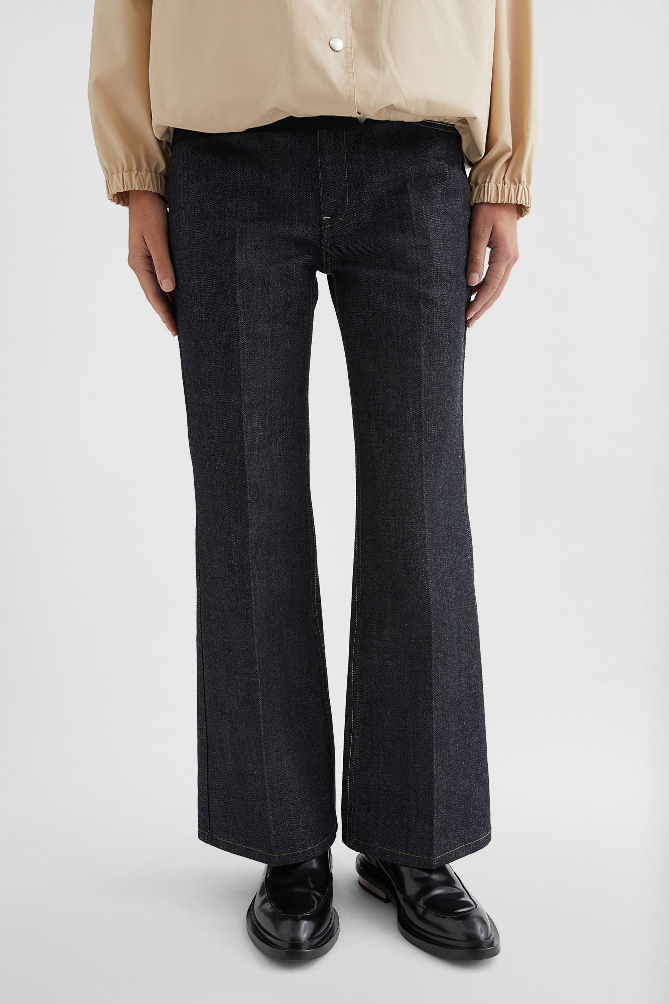 Shop Jil Sander Flared Jeans In Black