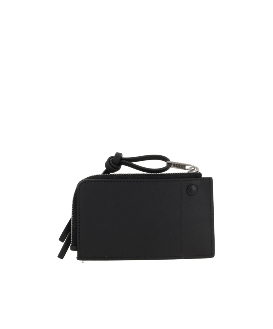 Jil Sander Logo Printed Zipped Wallet In Black