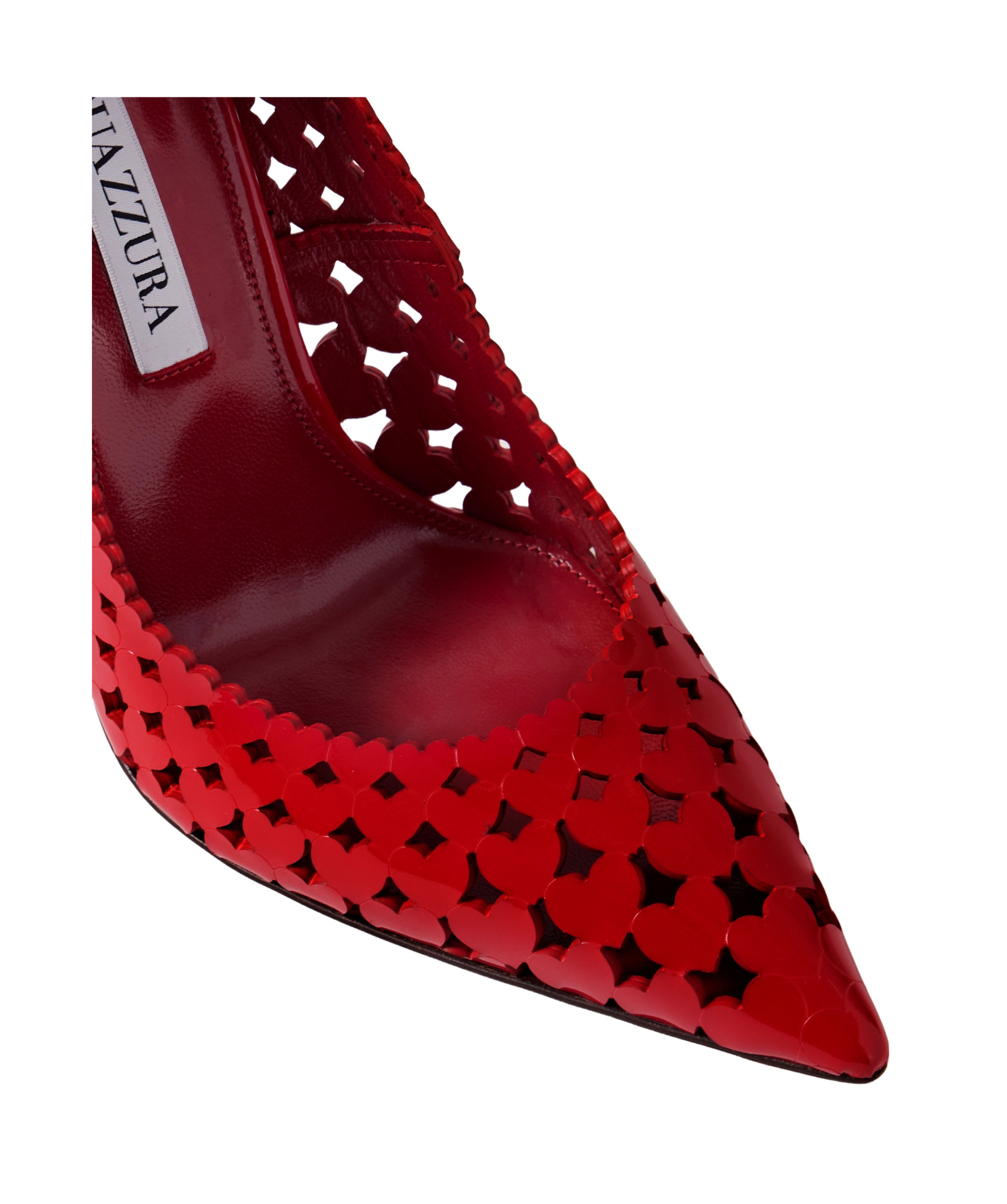 Aquazzura Amourose 105 Cutout Patent-leather Pumps In Red