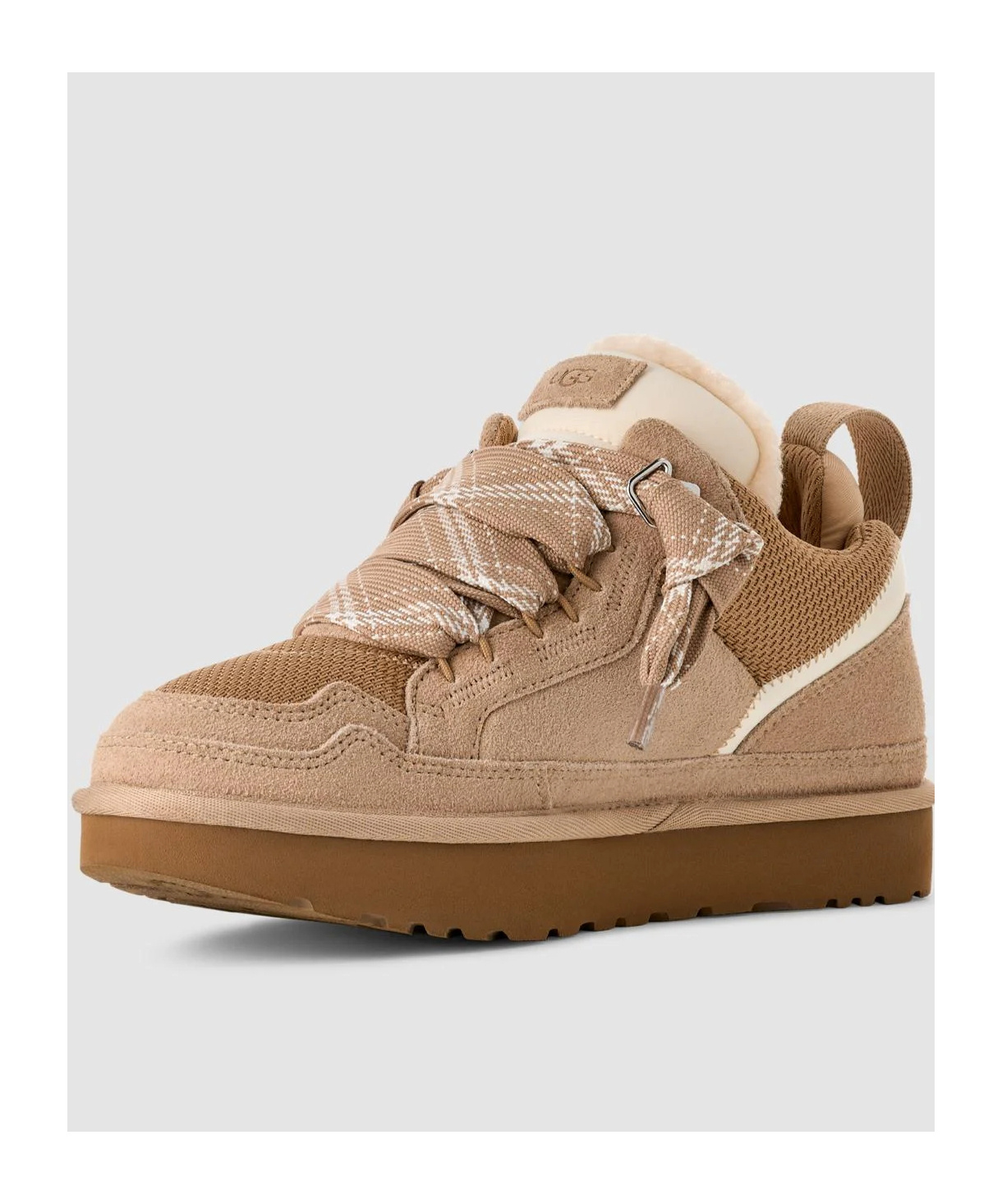 Ugg Stylish Boot-style Sneakers With Plush Lining In Neutral