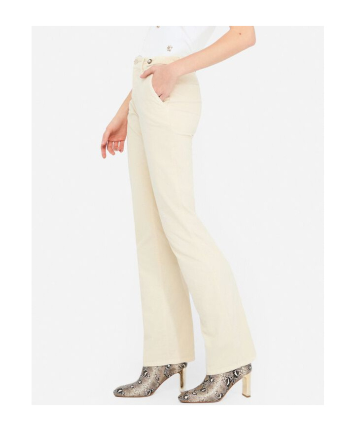 Liu •jo Liu Jo Velvet Bootcut Trousers In Neutral