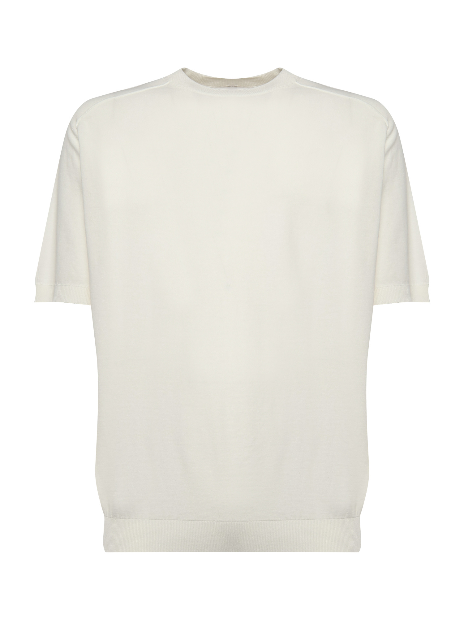Eleventy Sand Cotton Crew Neck T-shirt