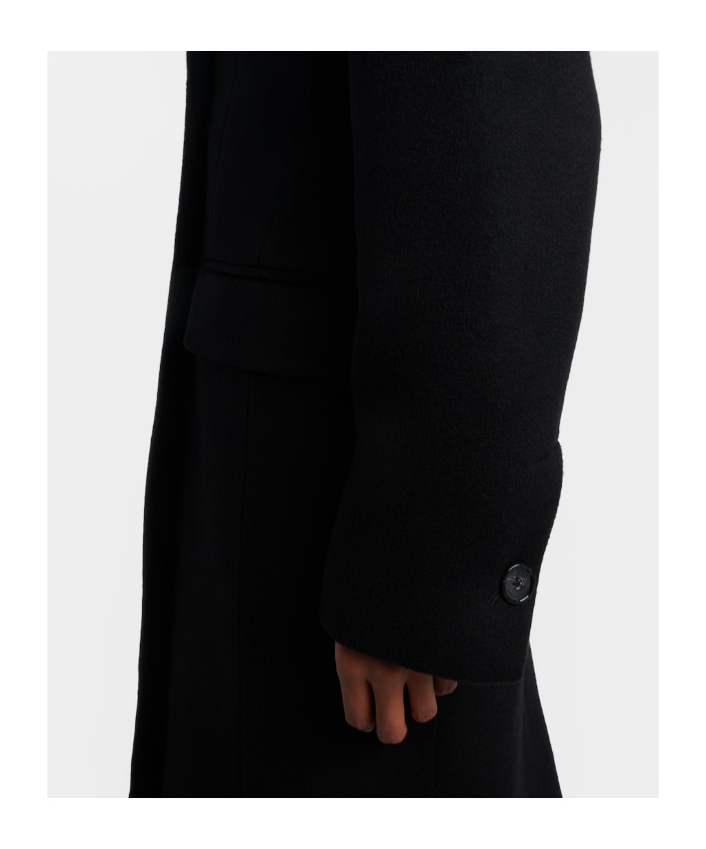 Totême Double-breasted Cashmere Coat In Black