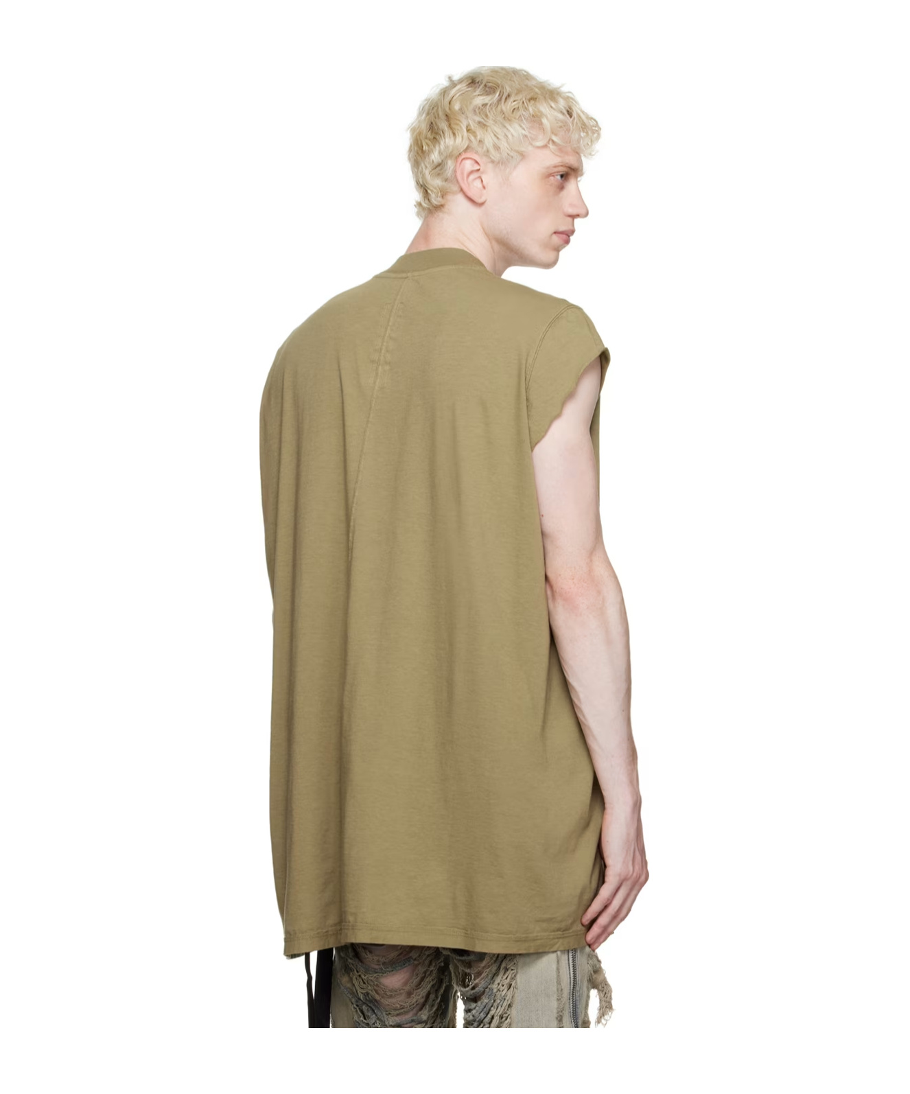 Rick Owens Drkshdw Khaki Jumbo T-shirt In Green