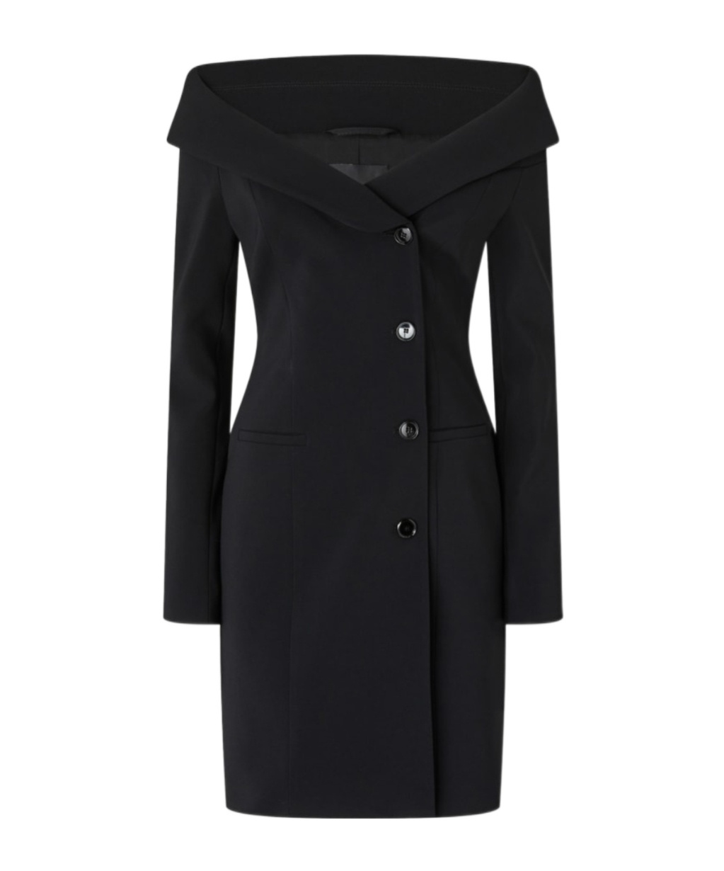 Pinko Rosemarie Stretch Crepe Dress In Black
