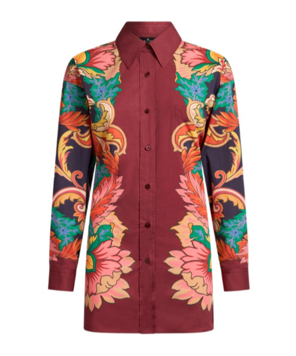 Etro Scarf Shirt In Red