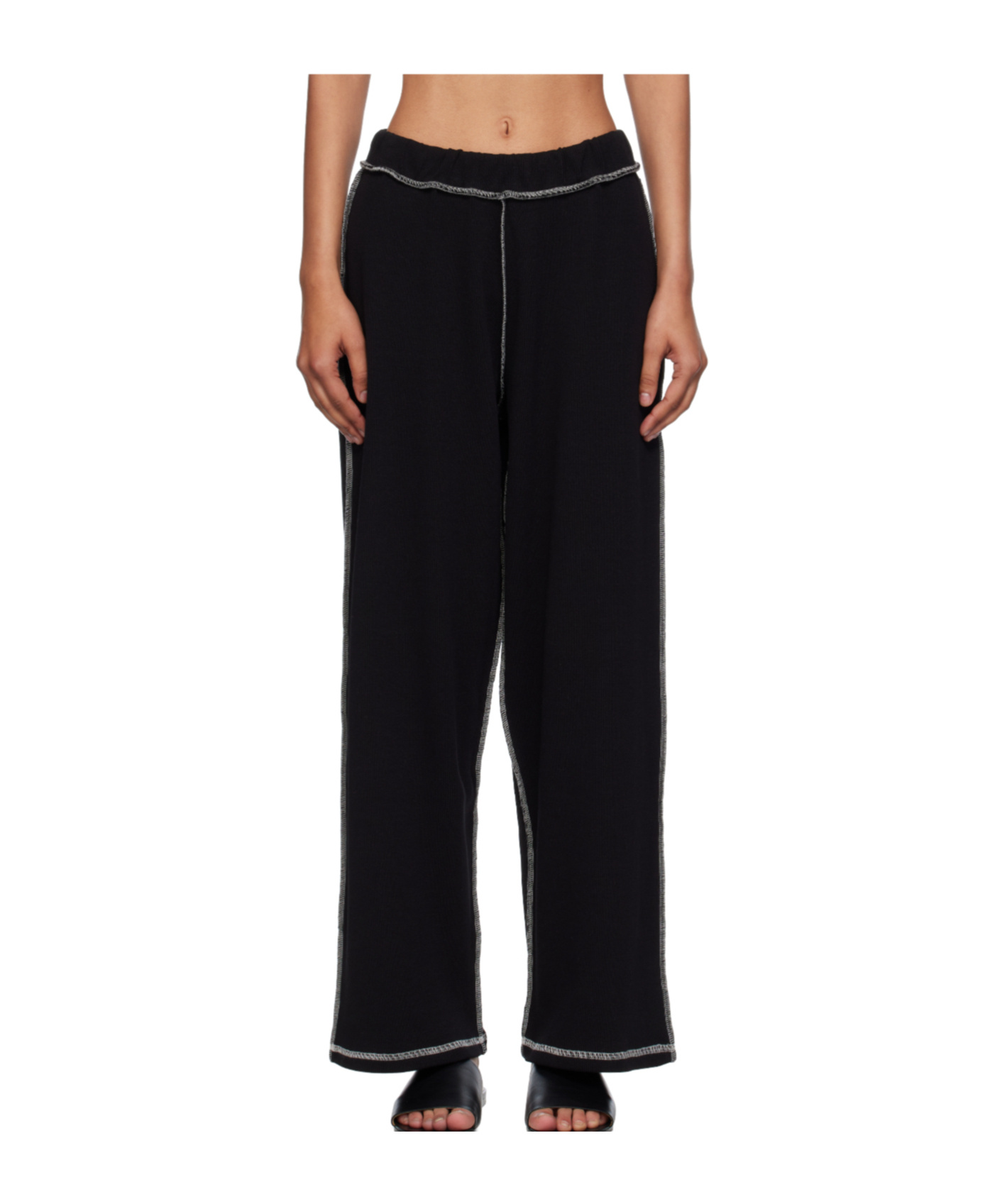 Baserange Black Camer Lounge Pants In Black