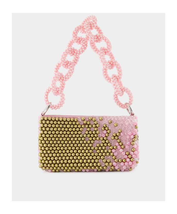 Germanier Zippered Shoulder Bag In Pink