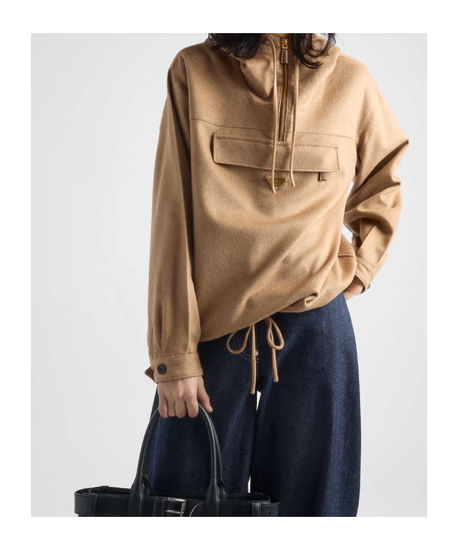 PRADAキャメル ヘア アノラック Prada Camel Hair Anorak In Brown | ModeSens