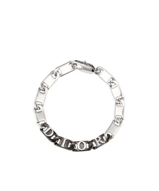 Dior Contrast Color Chain Bracelet In Metallic