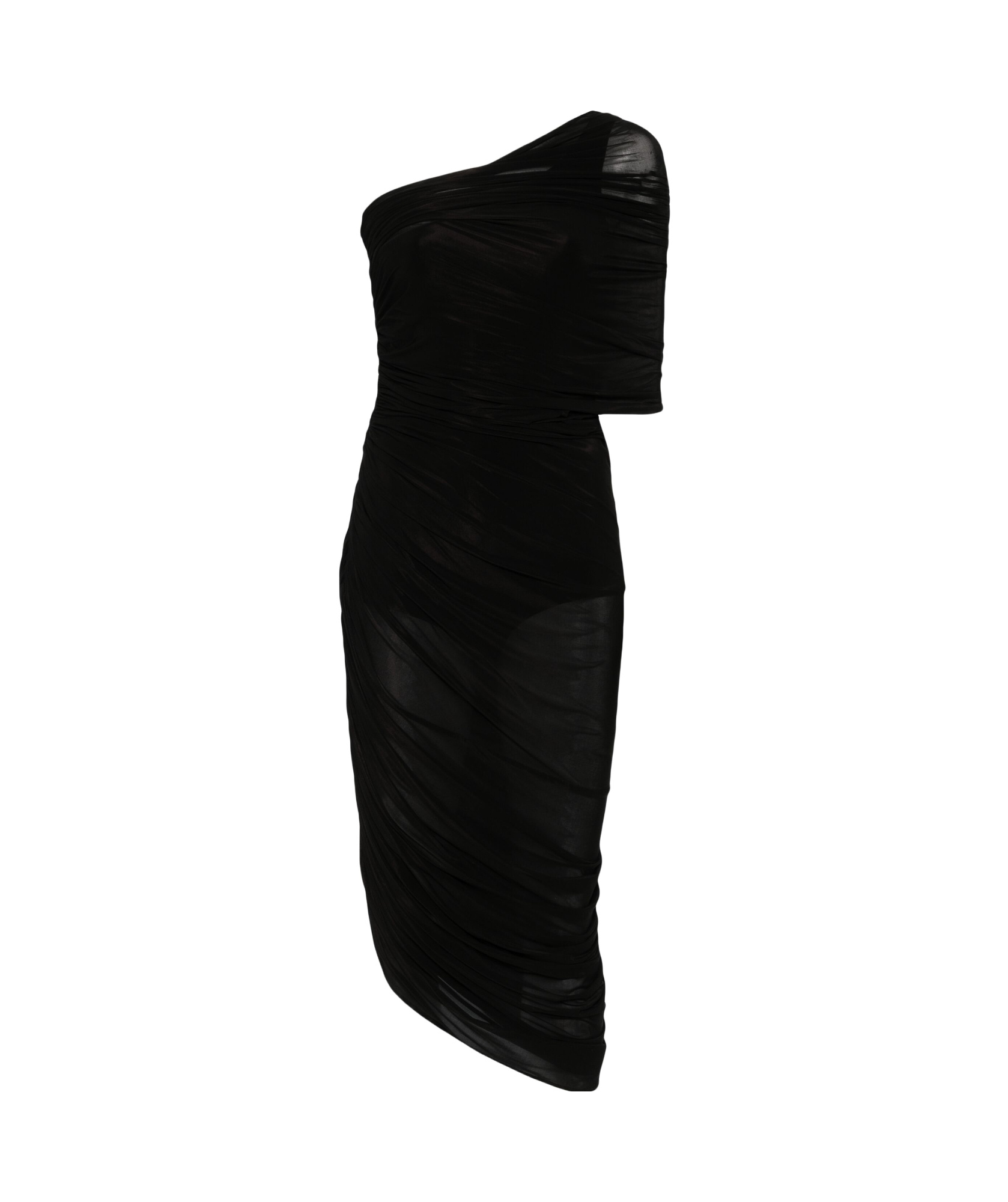 Magda Butrym Dress 17 Dress Woman In Black Polyamide Polyester In Black