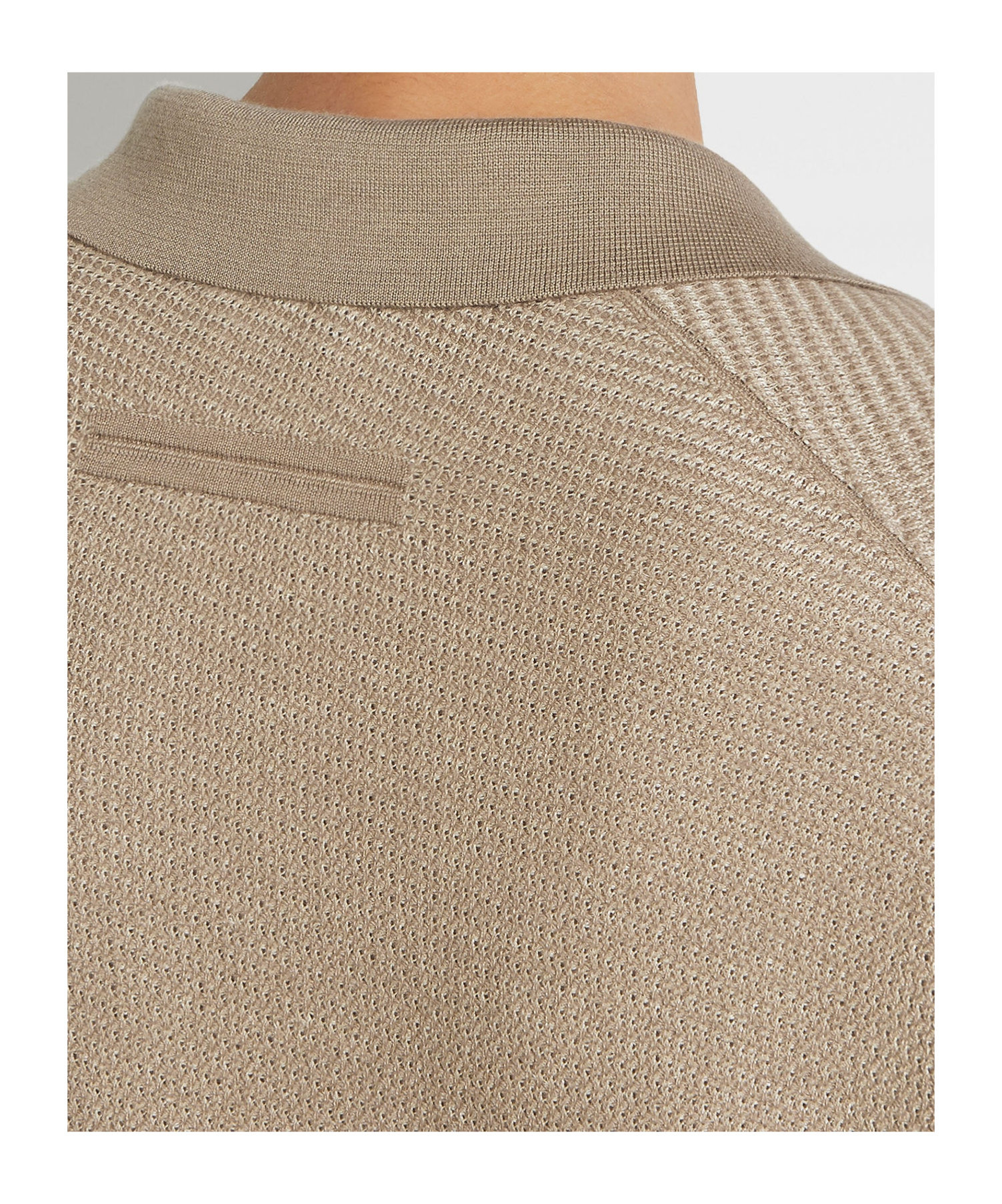 Shop Zegna Knitted Polo Shirt In Light Taupe