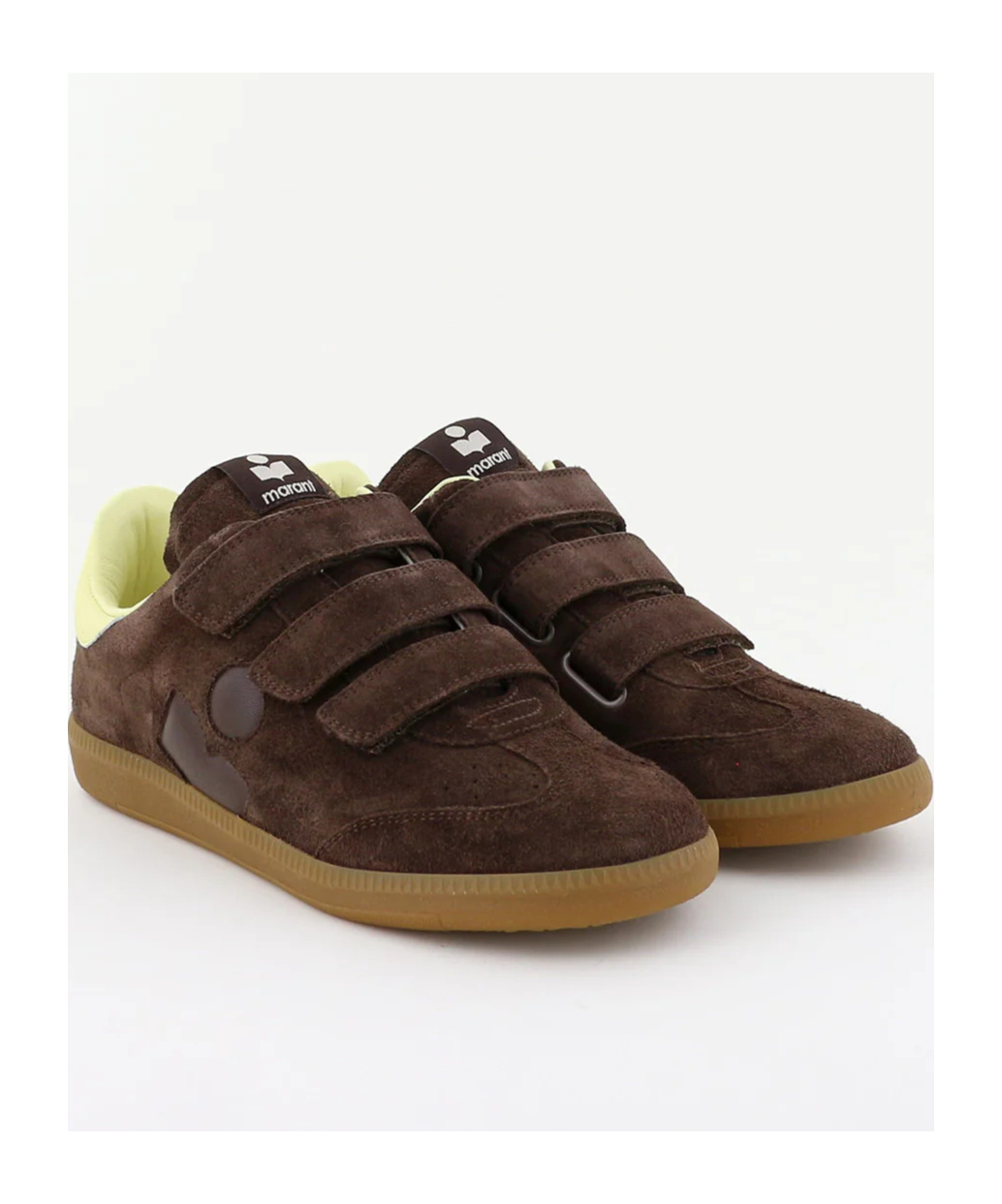 Isabel Marant Beth Leather-trimmed Suede Sneakers In Brown