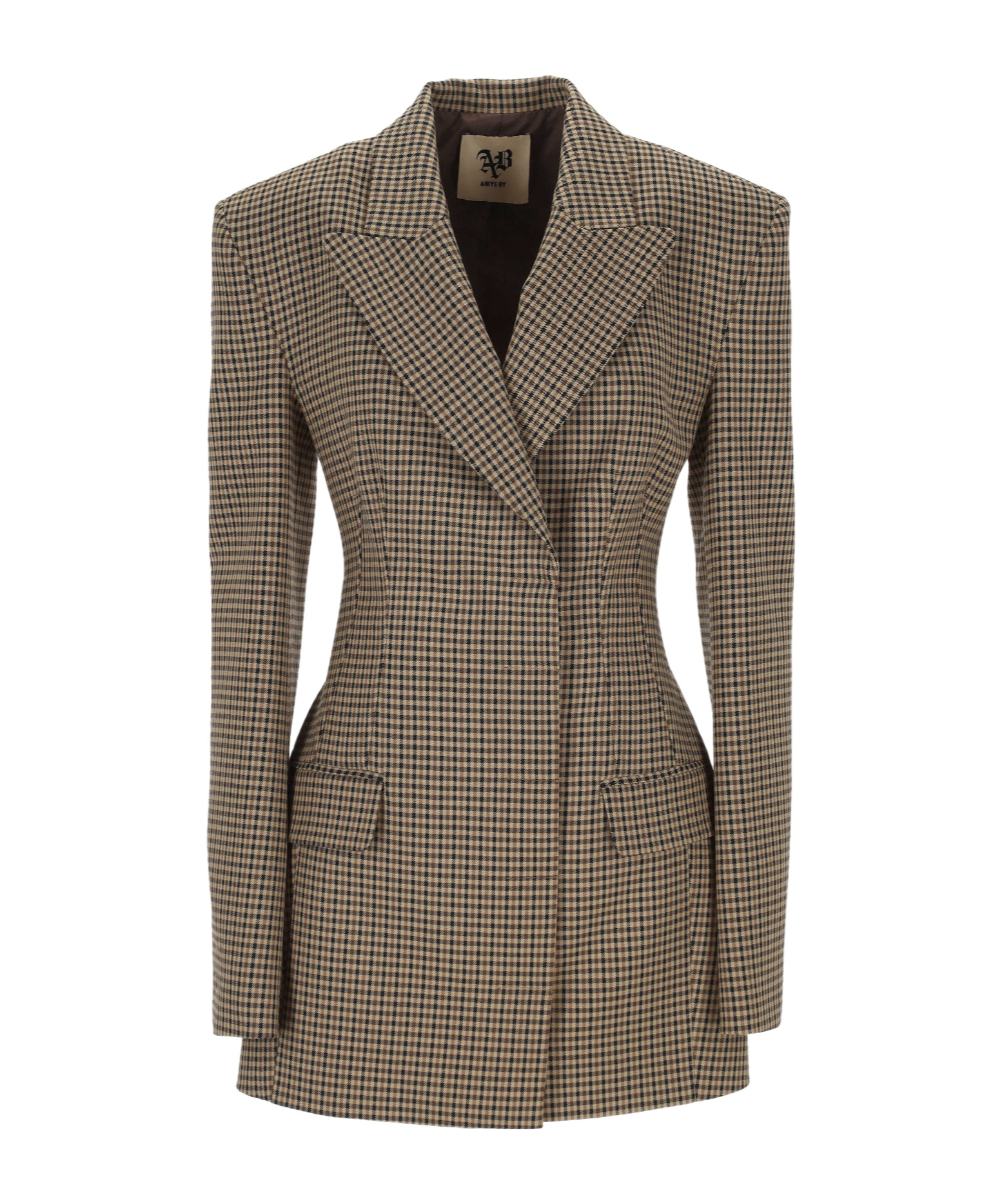 Aniye By Check Pattern Blazer In Brown