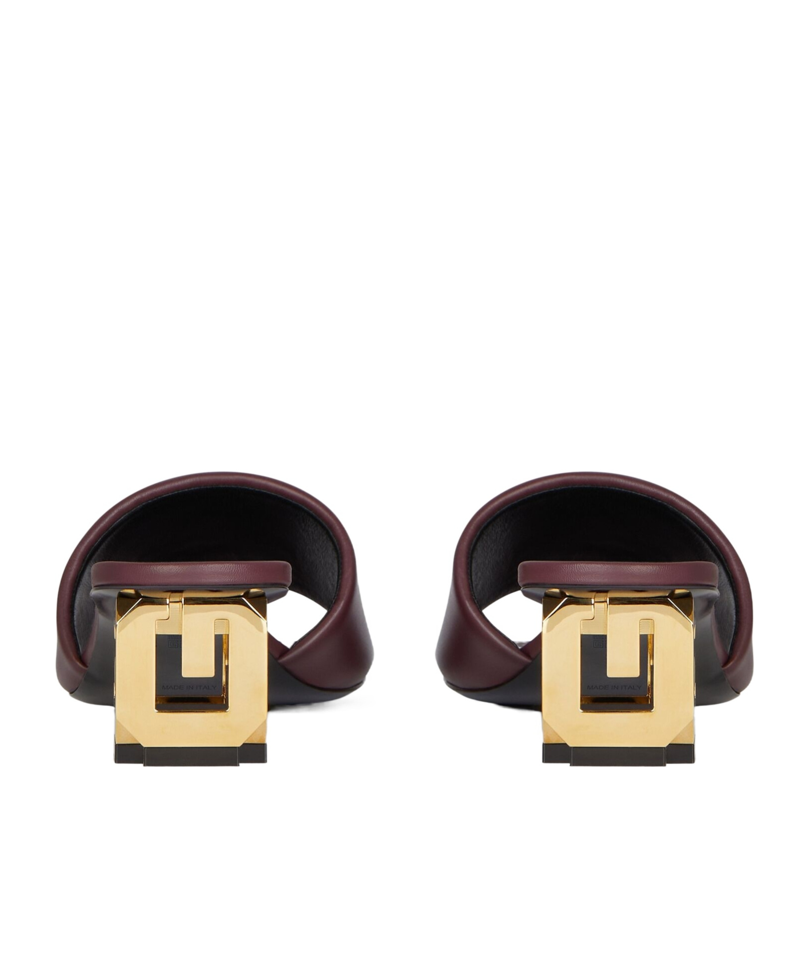 Givenchy Calfskin G Cube-heel Mule Sandals In Red