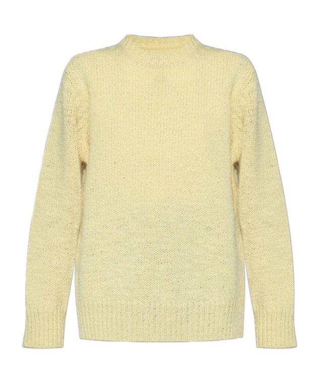 Jil Sander Pastel Yellow Cashmere Blend Sweater In Yellow