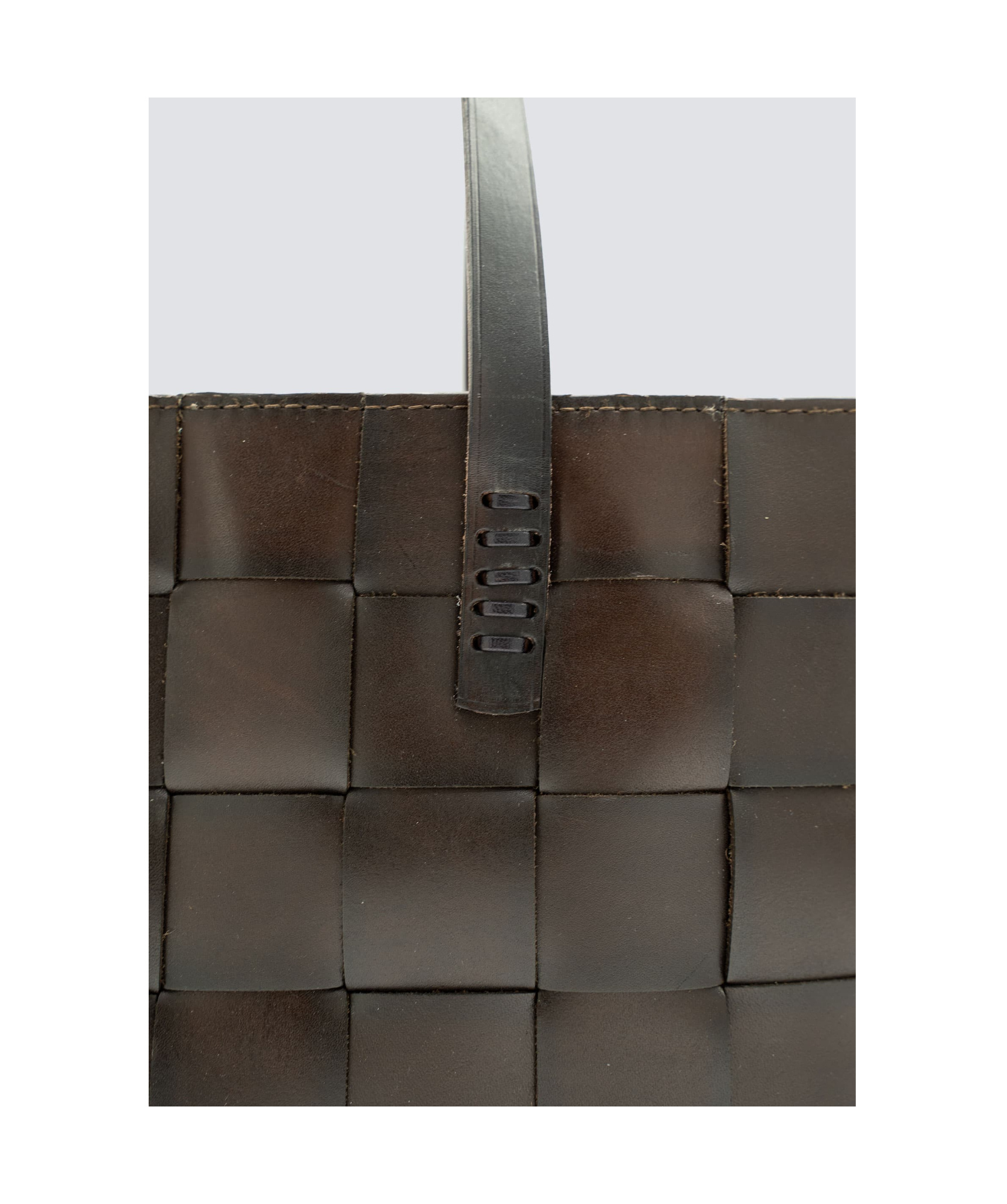 Dragon Diffusion Triple Jump Woven Leather Tote Bag In Black