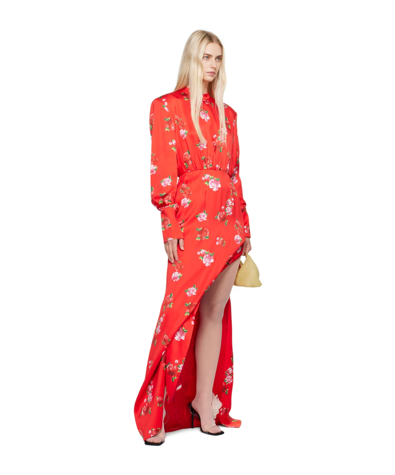 Magda Butrym High-necked Long Dress In Red