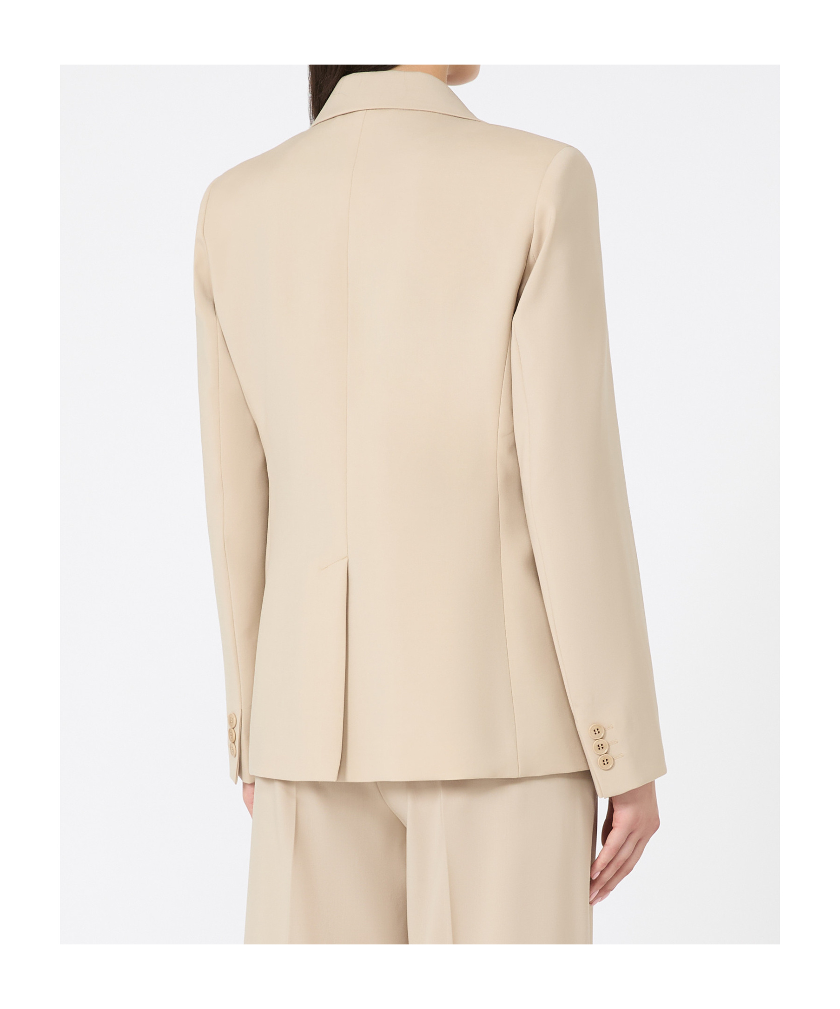 Weekend Max Mara Natural Stretch Wool Blazer In Neutral