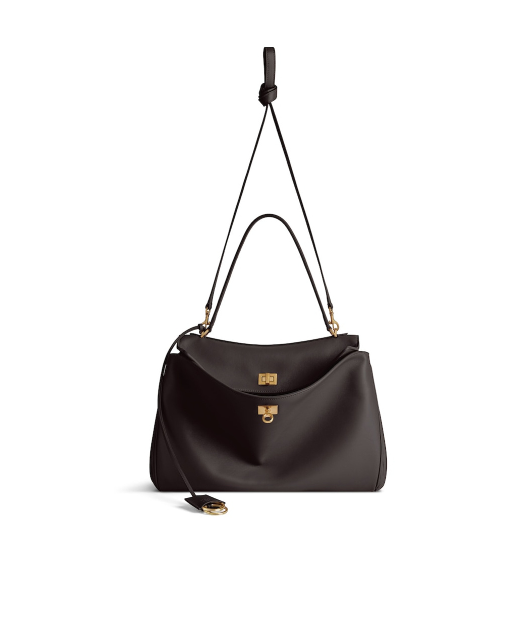 Shop Balenciaga Women's Rodeo Medium Handbag In Espresso
