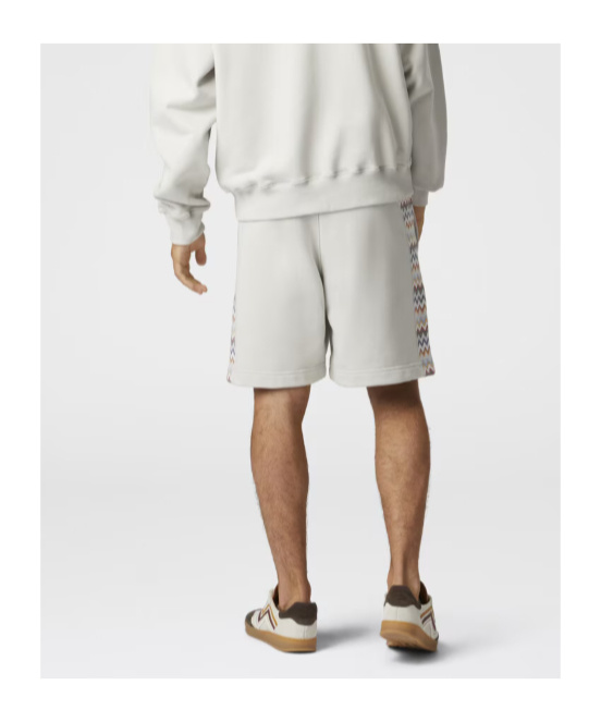 Missoni Cotton Shorts With Zigzag Insert In White