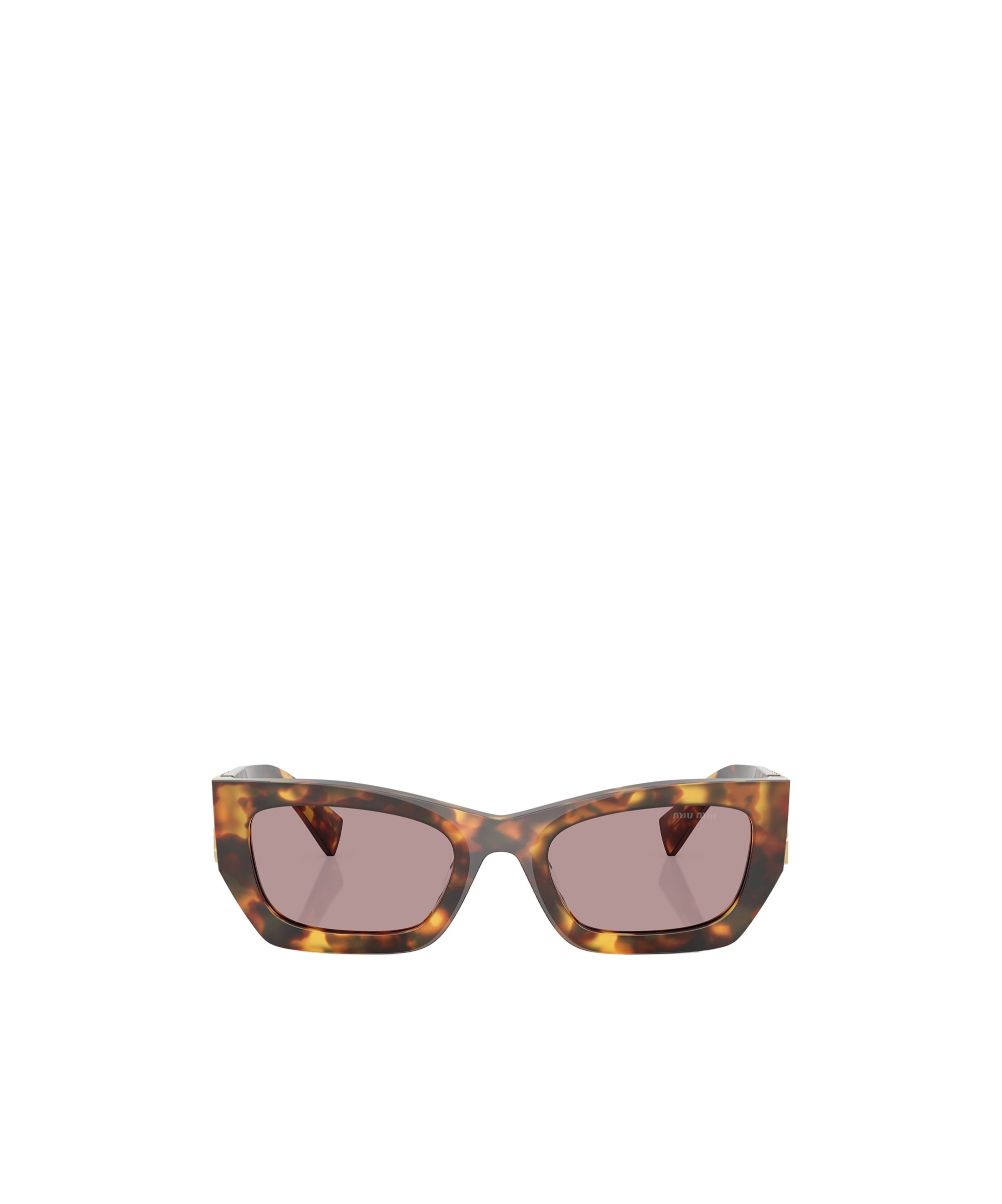 Miu Miu Logo Sunglasses In Brown