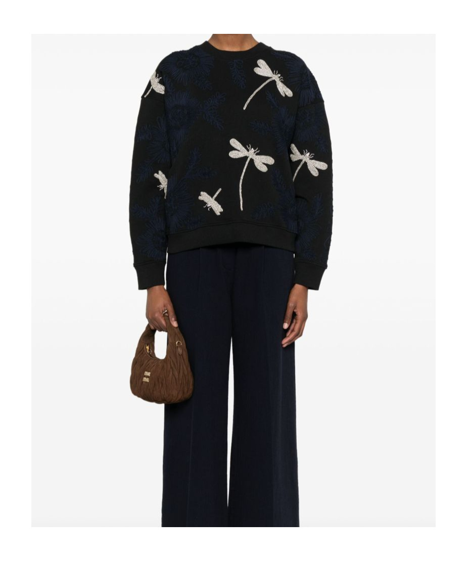 Forte Forte Long-sleeved Sweater In Black