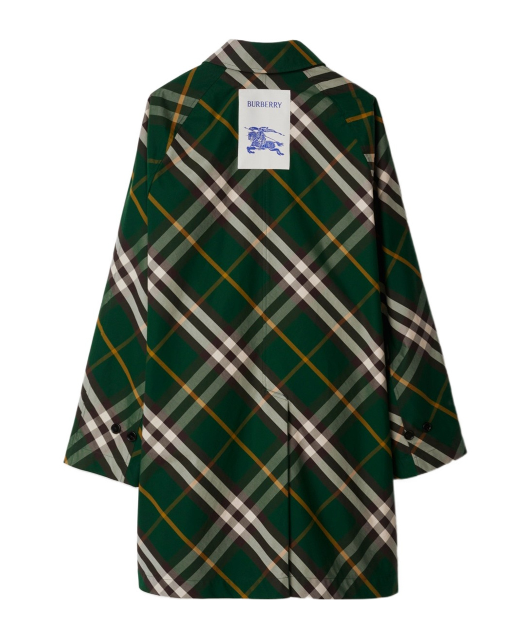Burberry Reversible Check Car Coat In Green