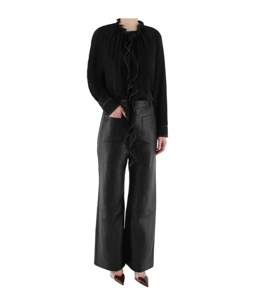 VICTORIA BECKHAM LONG-SLEEVED FRILLY SHIRT