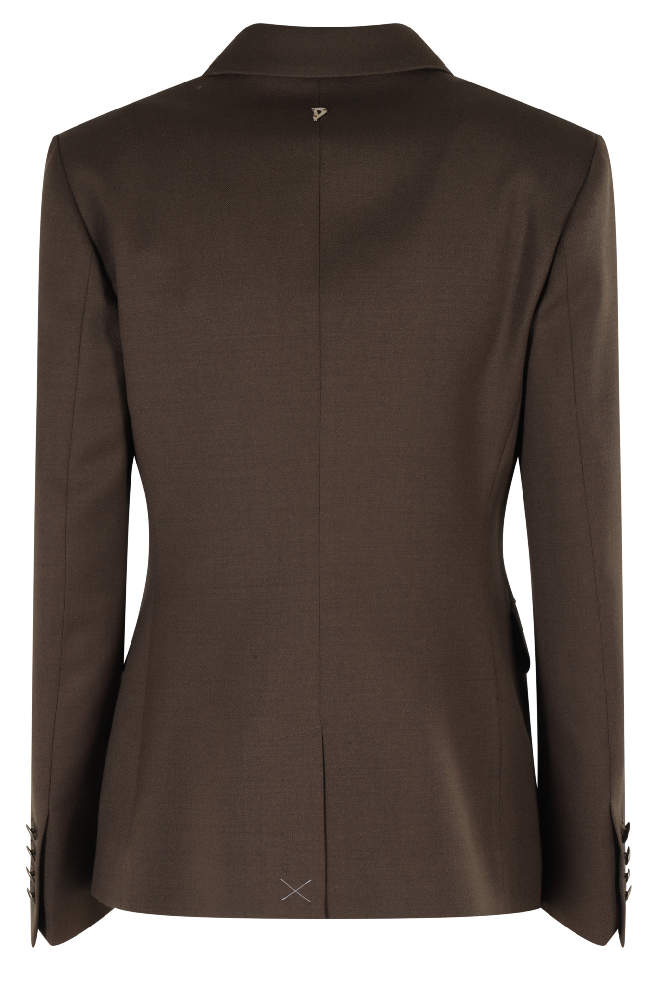 Dondup Double-breasted Military Green Blazer In Brown