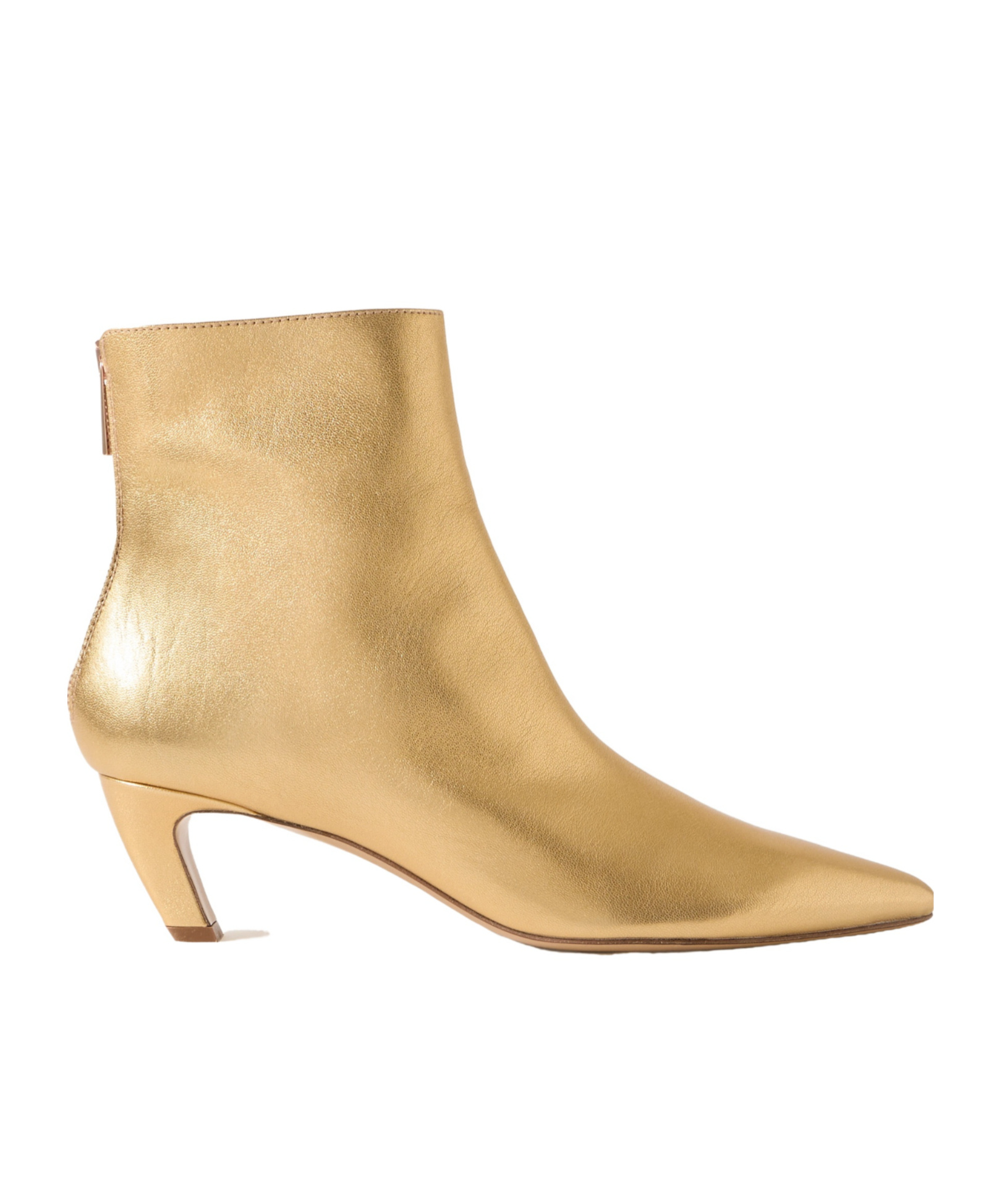 Gabriela Hearst Zippered Ankle Boots In Gold