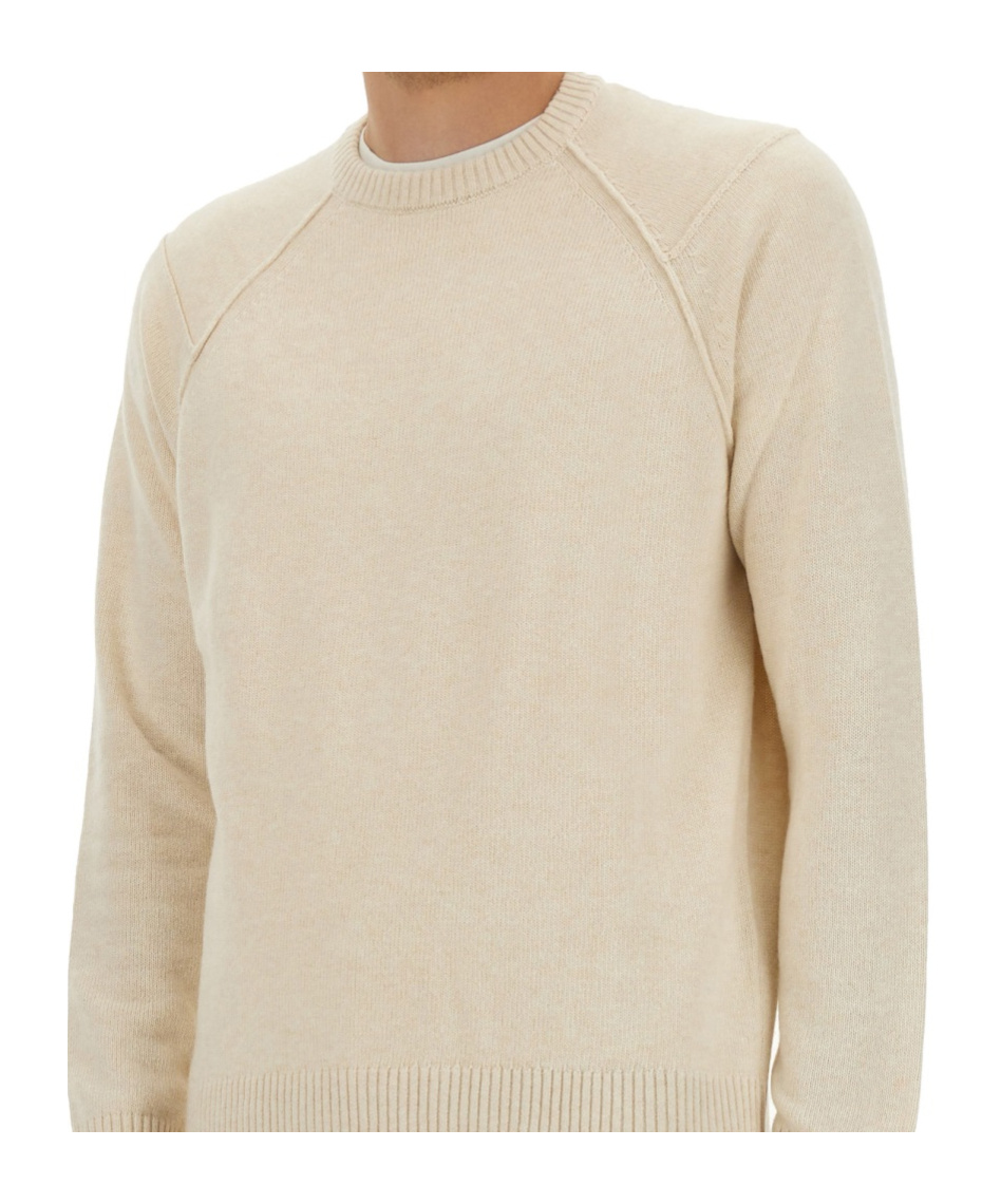 Woolrich Classic Crew Neck Choker With Raglan Sleeves In Brown