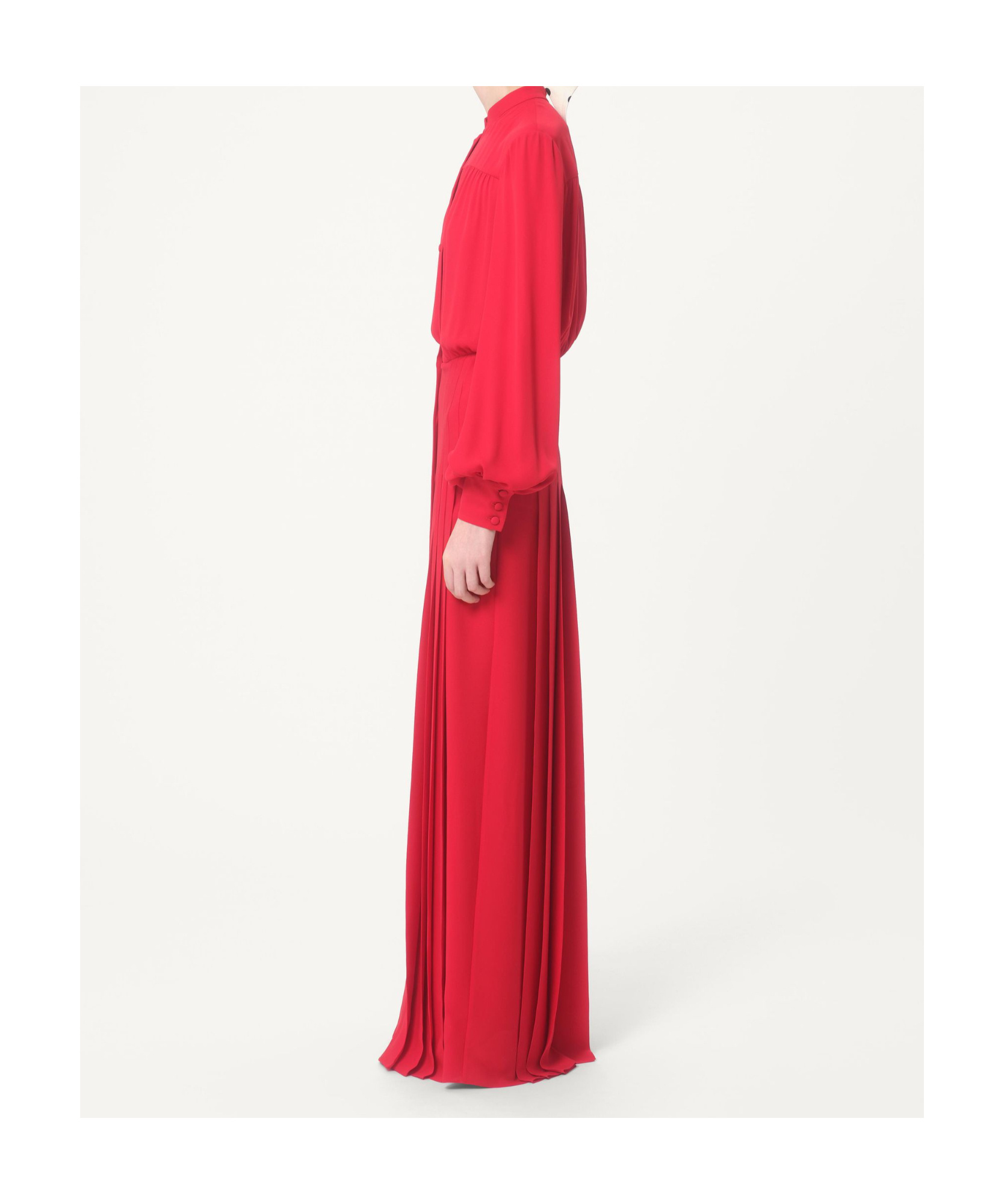 Valentino Silk Georgette Gown In Red