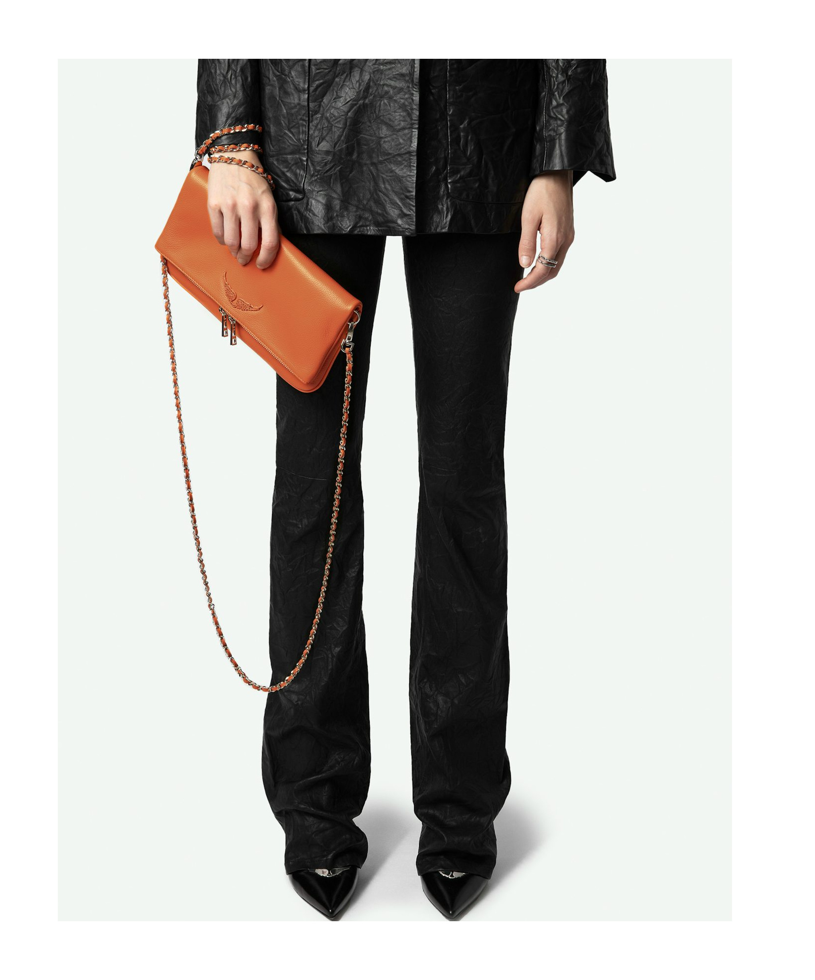 Zadig & Voltaire Chain Shoulder Bag In Brown