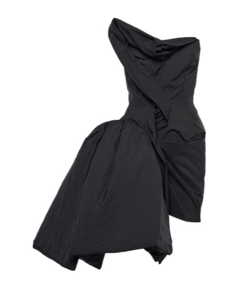 Maticevski Nucleus Asymmetric Bustier Minidress In Black