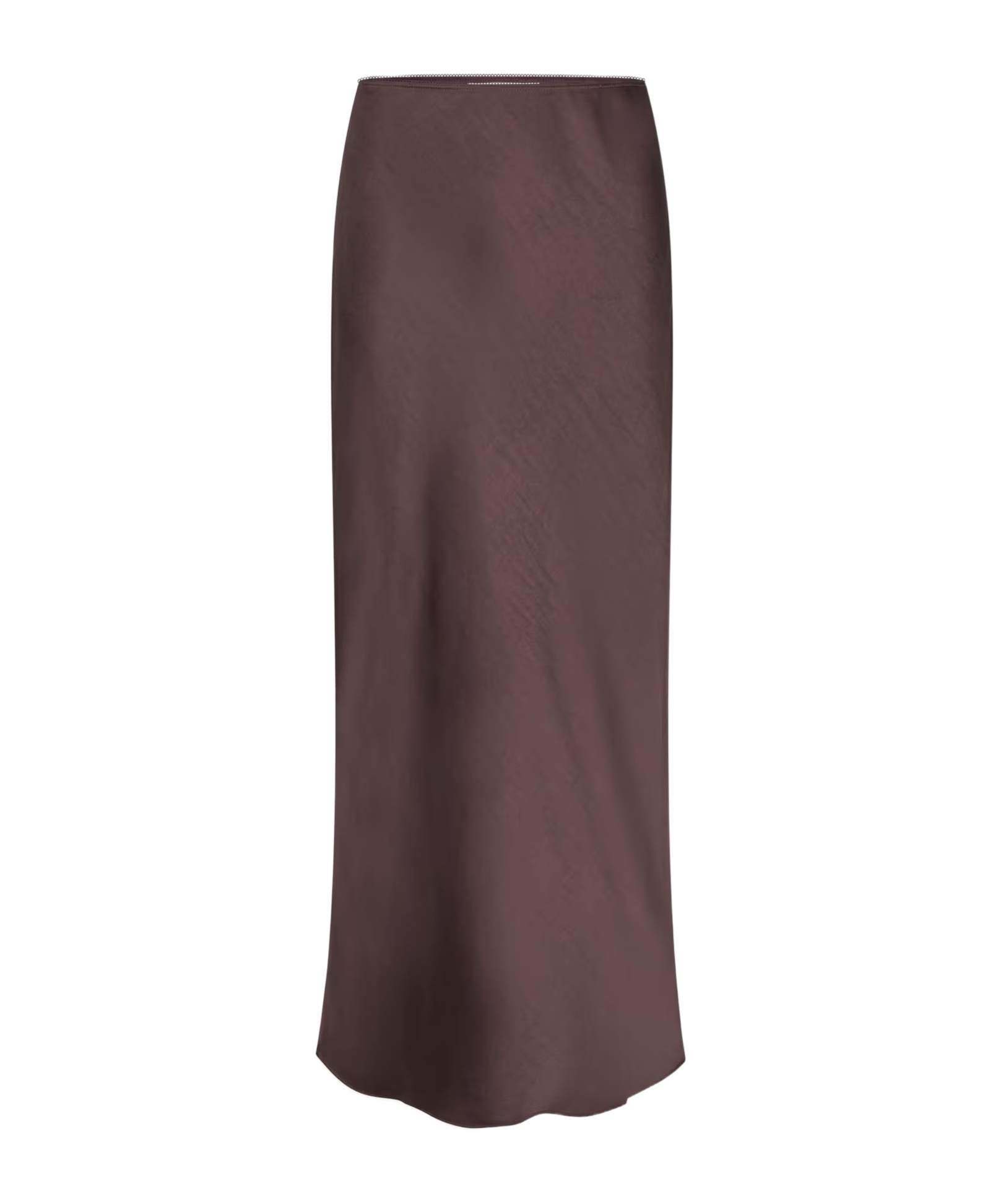 Samsoe & Samsoe Elastic Waist Midi Skirt In Brown