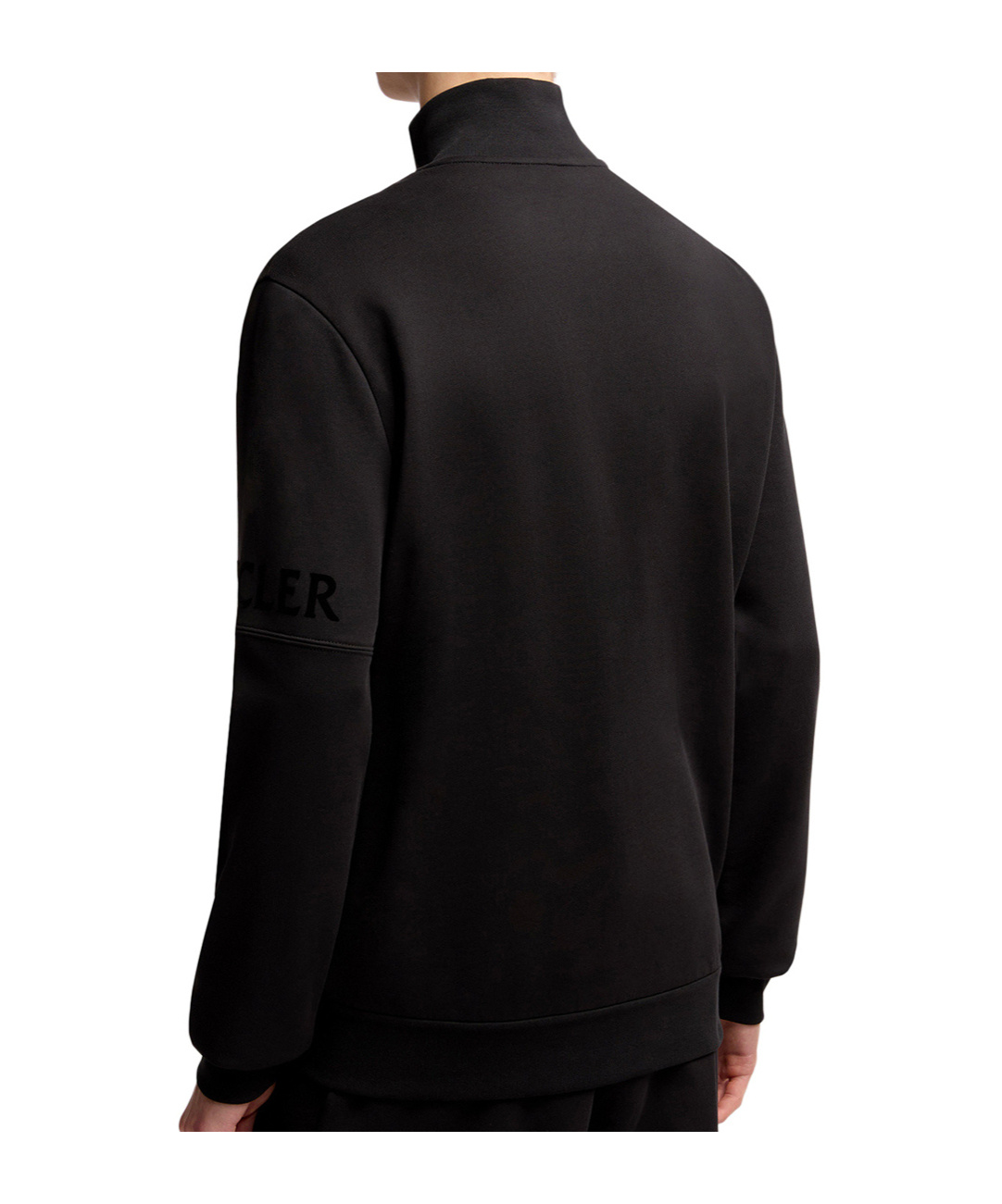 Moncler High Collar Long Sleeve Casual Jacket In Black