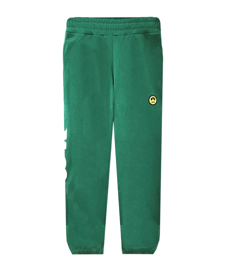 Barrow Smiley Face Sweatpants In Green
